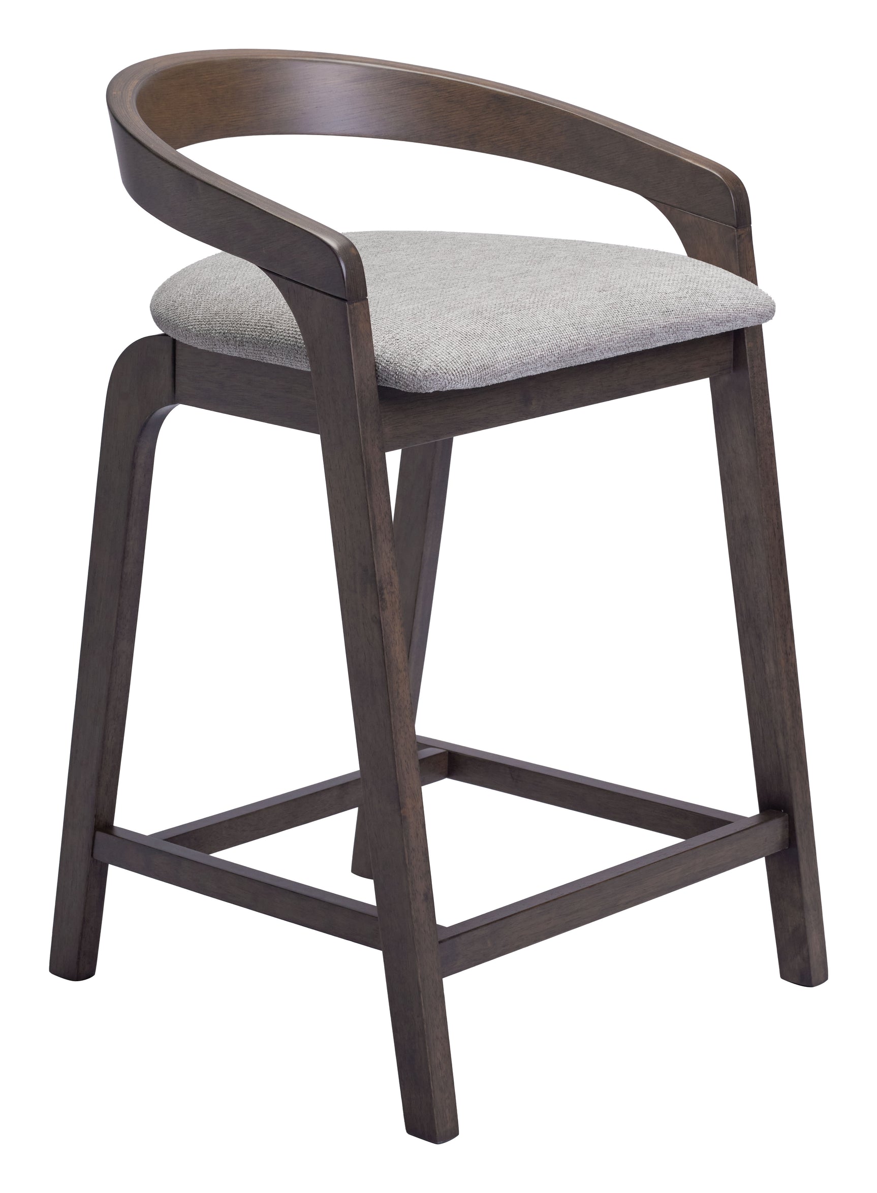 Troy Dove Gray & Espresso Counter Stool (Set of 2) - Ornate Home