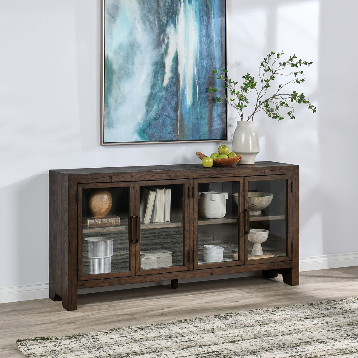Troy Suede Brown Buffet - Ornate Home