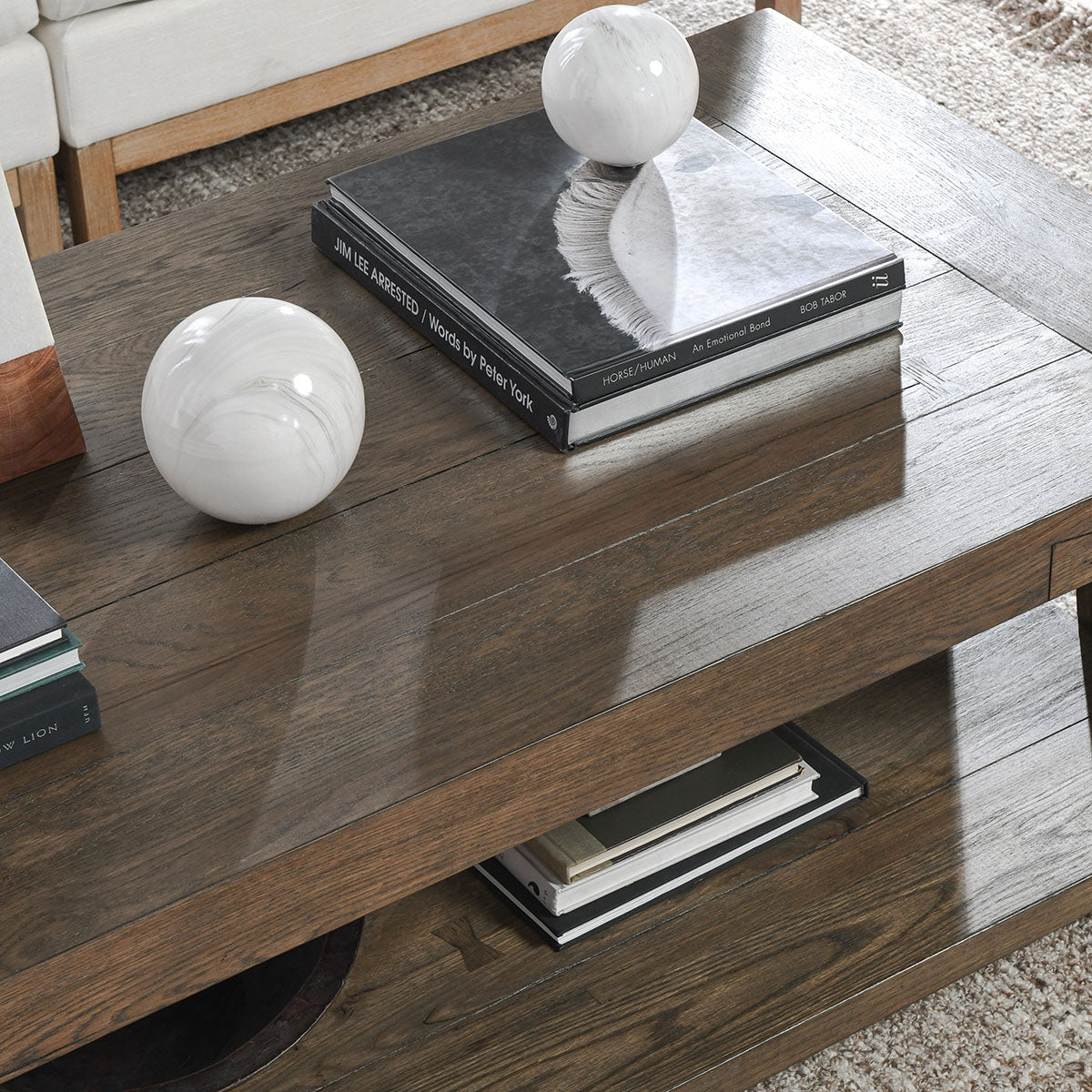 Troy Suede Brown Coffee Table - Ornate Home