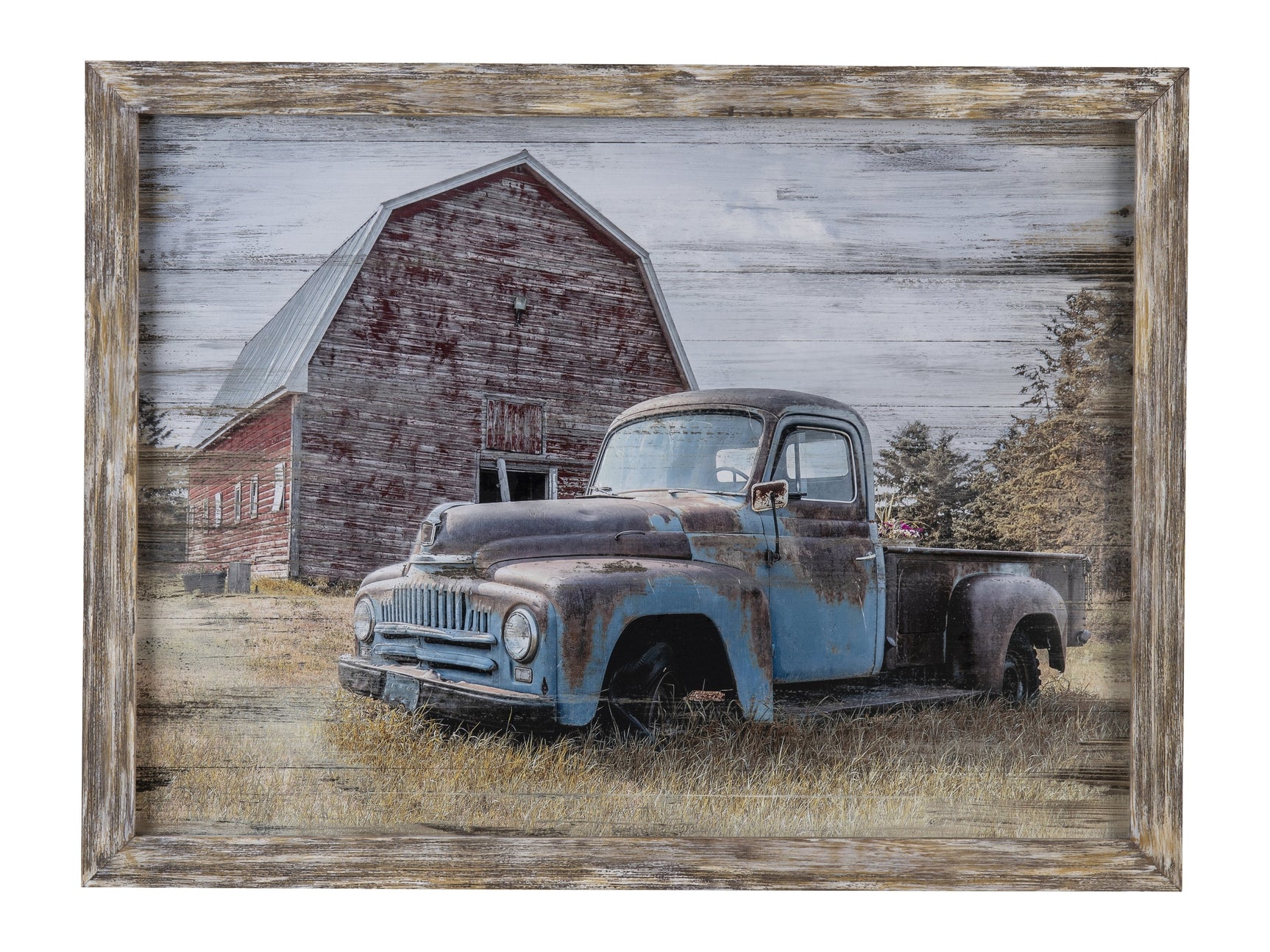 Truck Yeah 1 Blue/Natural Wall Art