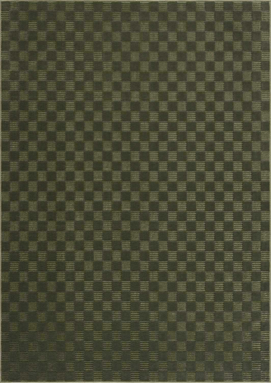 Truls 3D Checkered Washable Rug - Green - Ornate Home