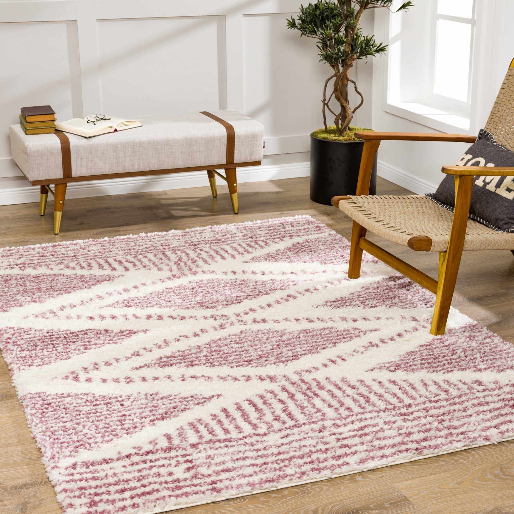 Trunding Plush in Pink Area Rug - Clearance - Ornate Home