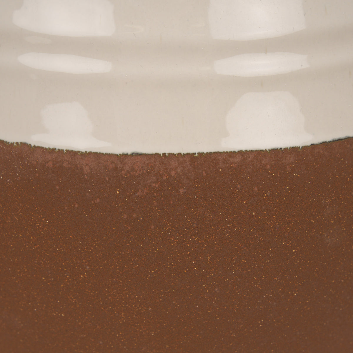 Tryna Beige/Matte Brown Large Ceramic Vase - Ornate Home