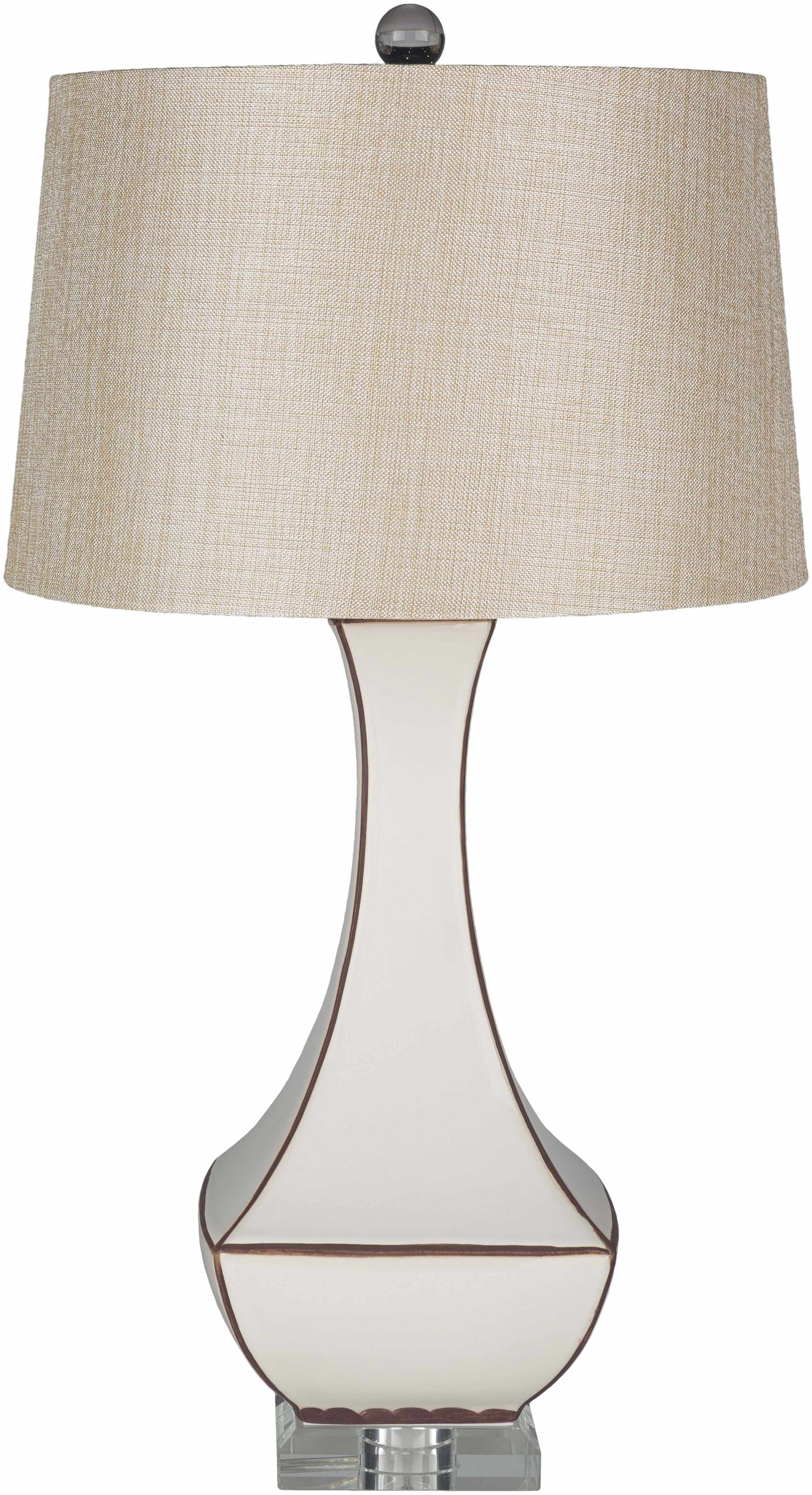 Tuka Tan Ceramic Table Lamp - Clearance - Ornate Home