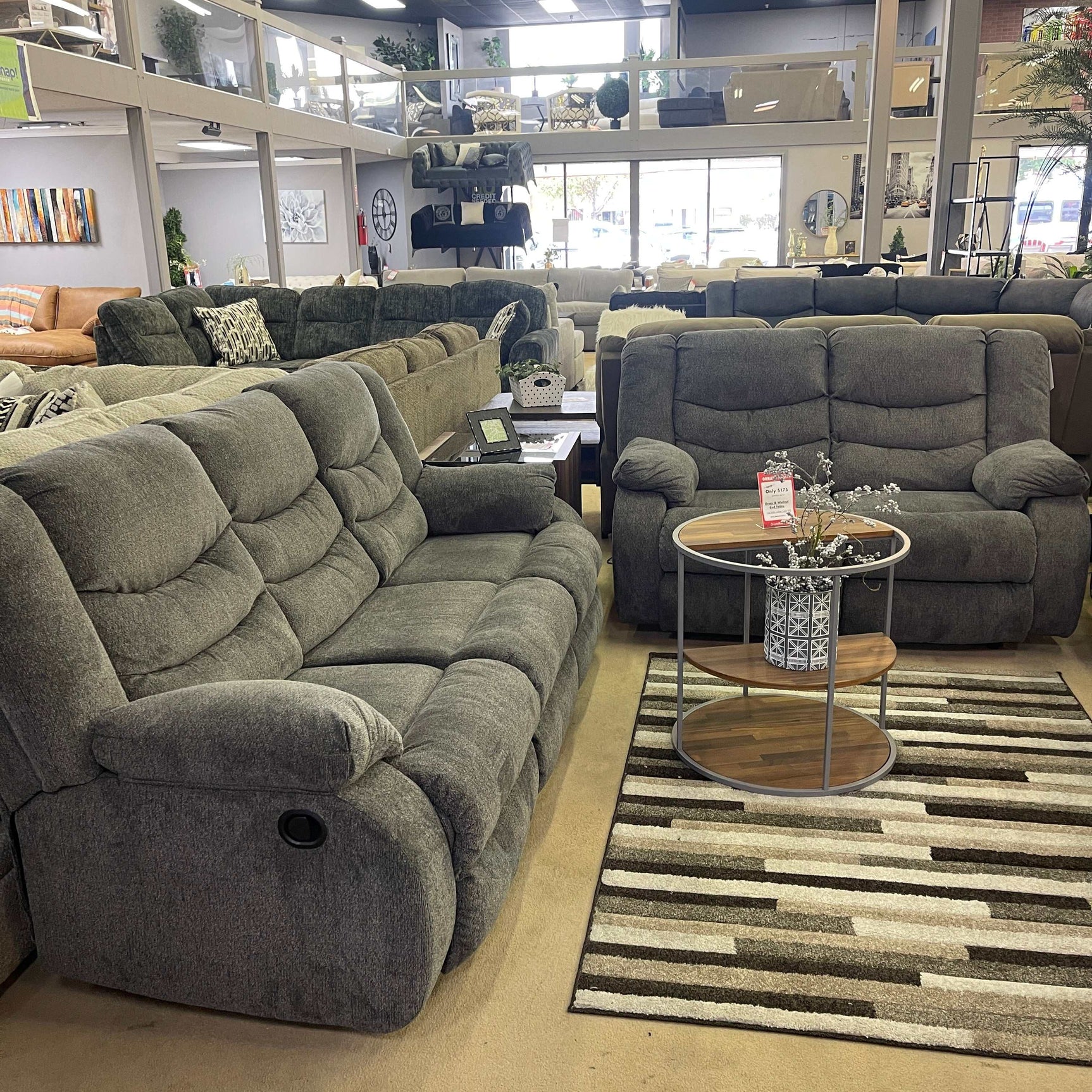 Tulen Gray Manual Reclining Sofa & Loveseat - Ornate Home
