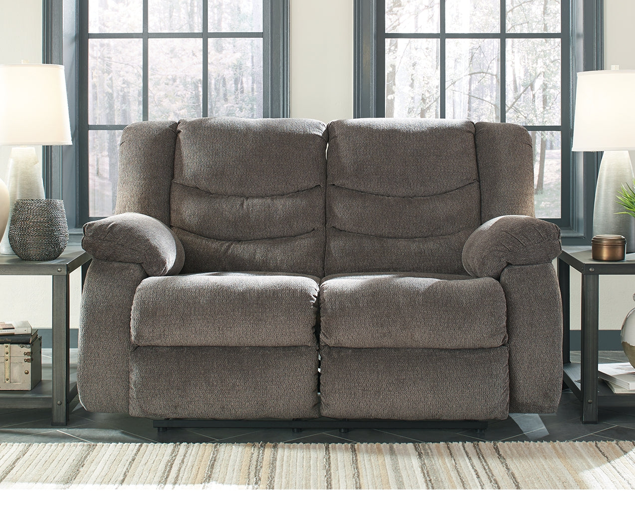Tulen Gray Reclining Loveseat and Recliner - Ornate Home