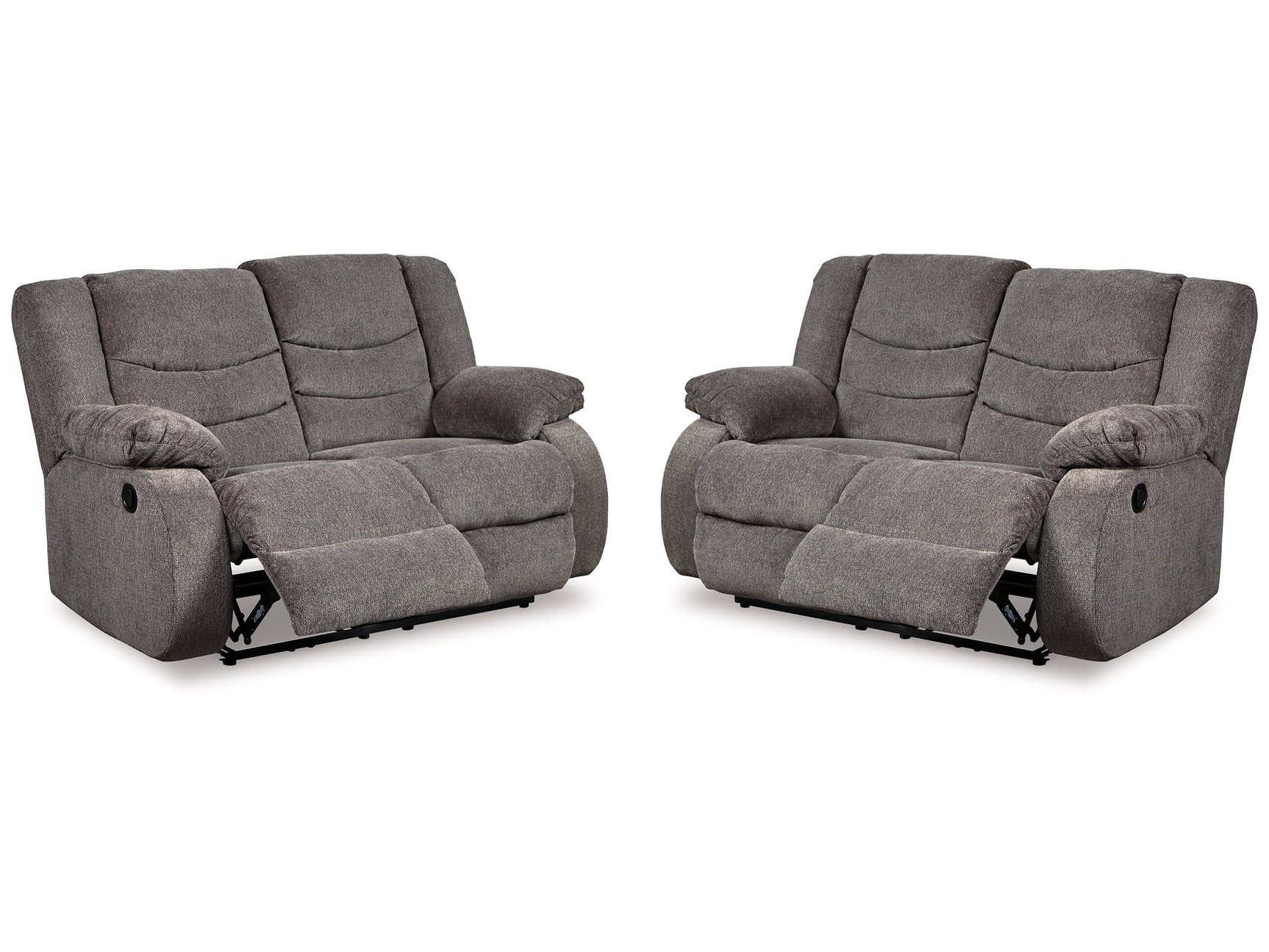 Tulen Gray Reclining Loveseats (Set of 2) (Online Special Price) - Ornate Home