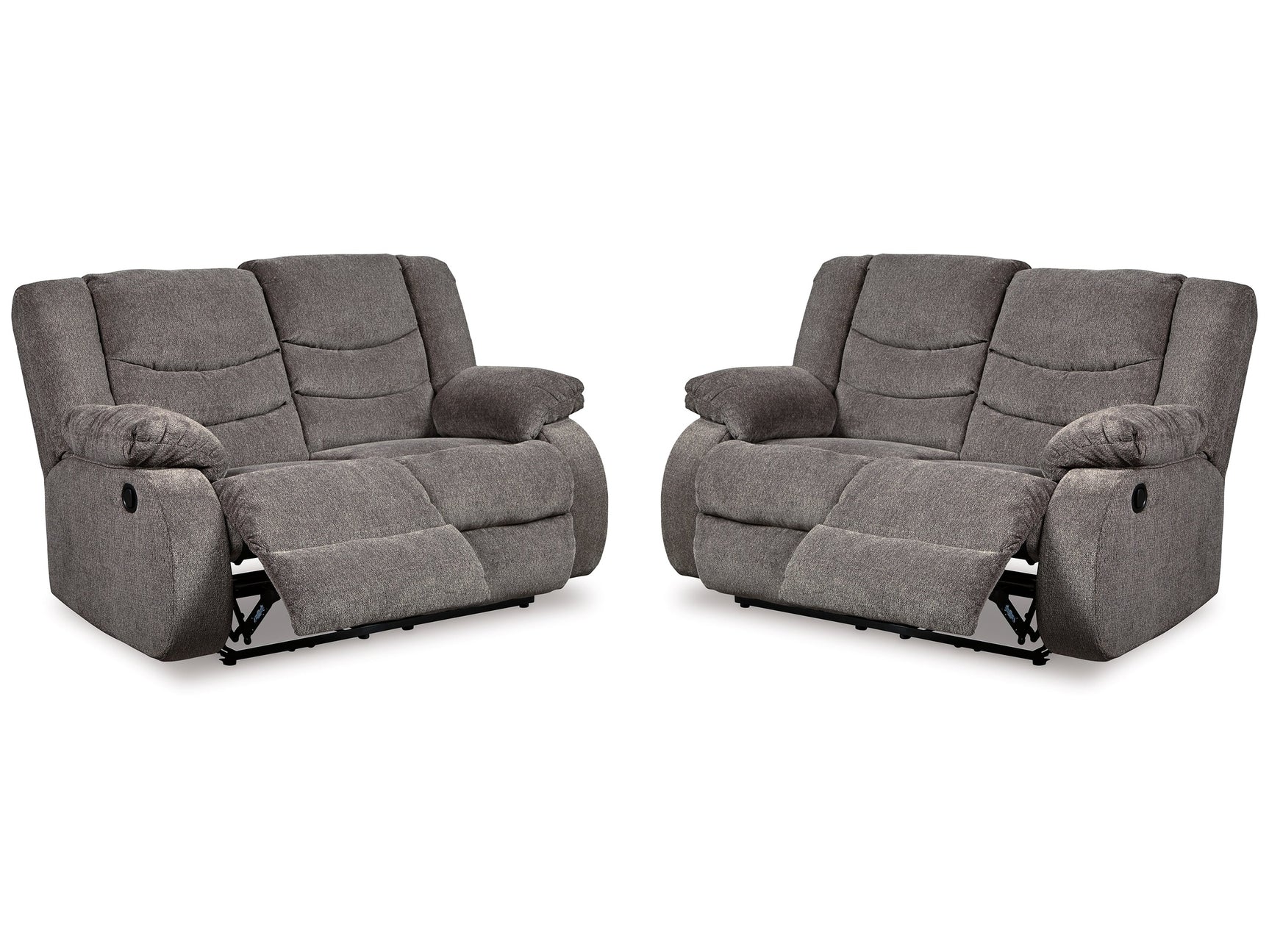 Tulen Gray Reclining Loveseats (Set of 2) - Ornate Home