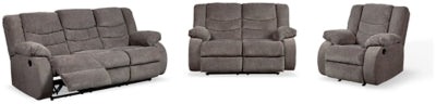 Tulen Gray Reclining Sofa, Loveseat and Recliner - Ornate Home