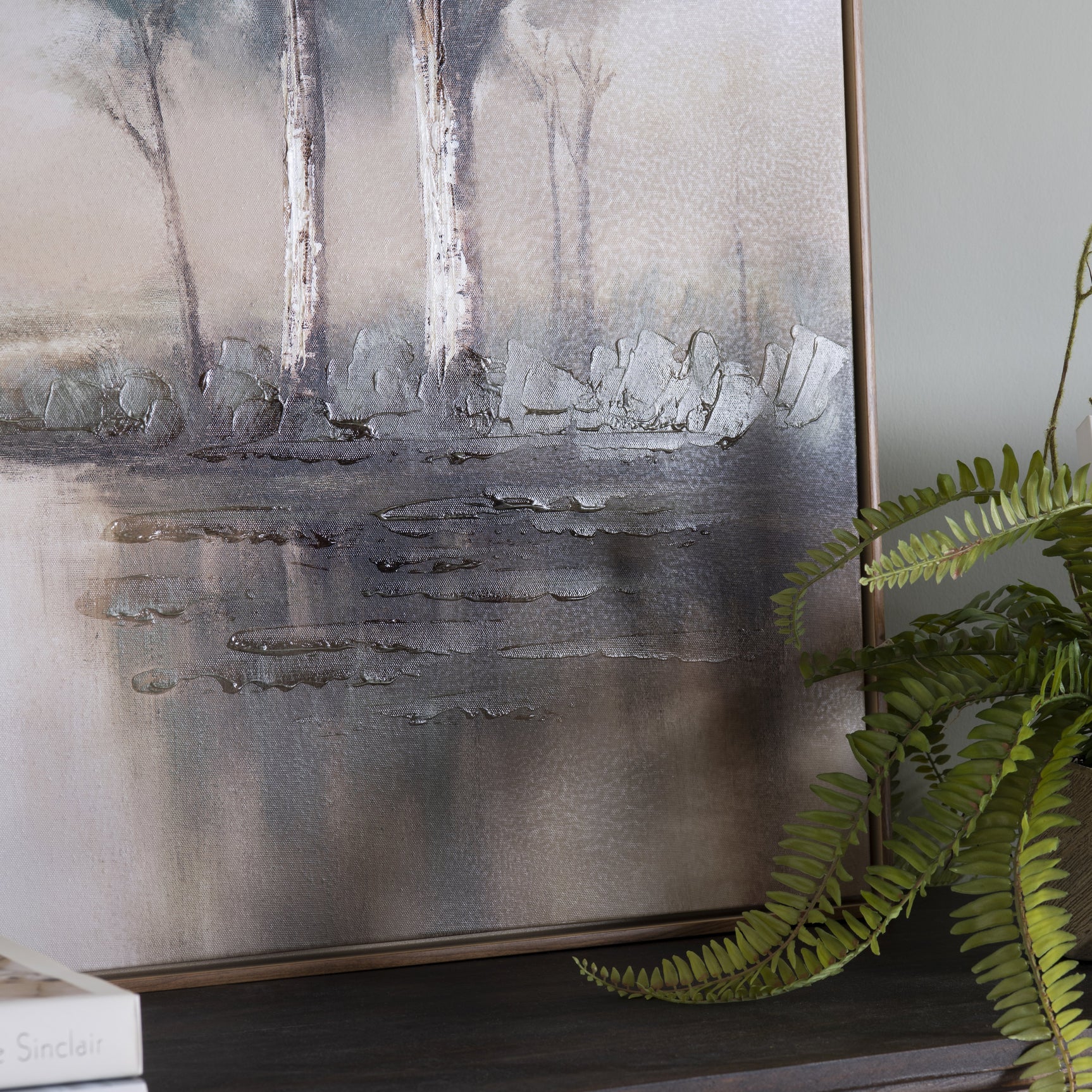 Turquoise Creek Blue/Brown Canvas