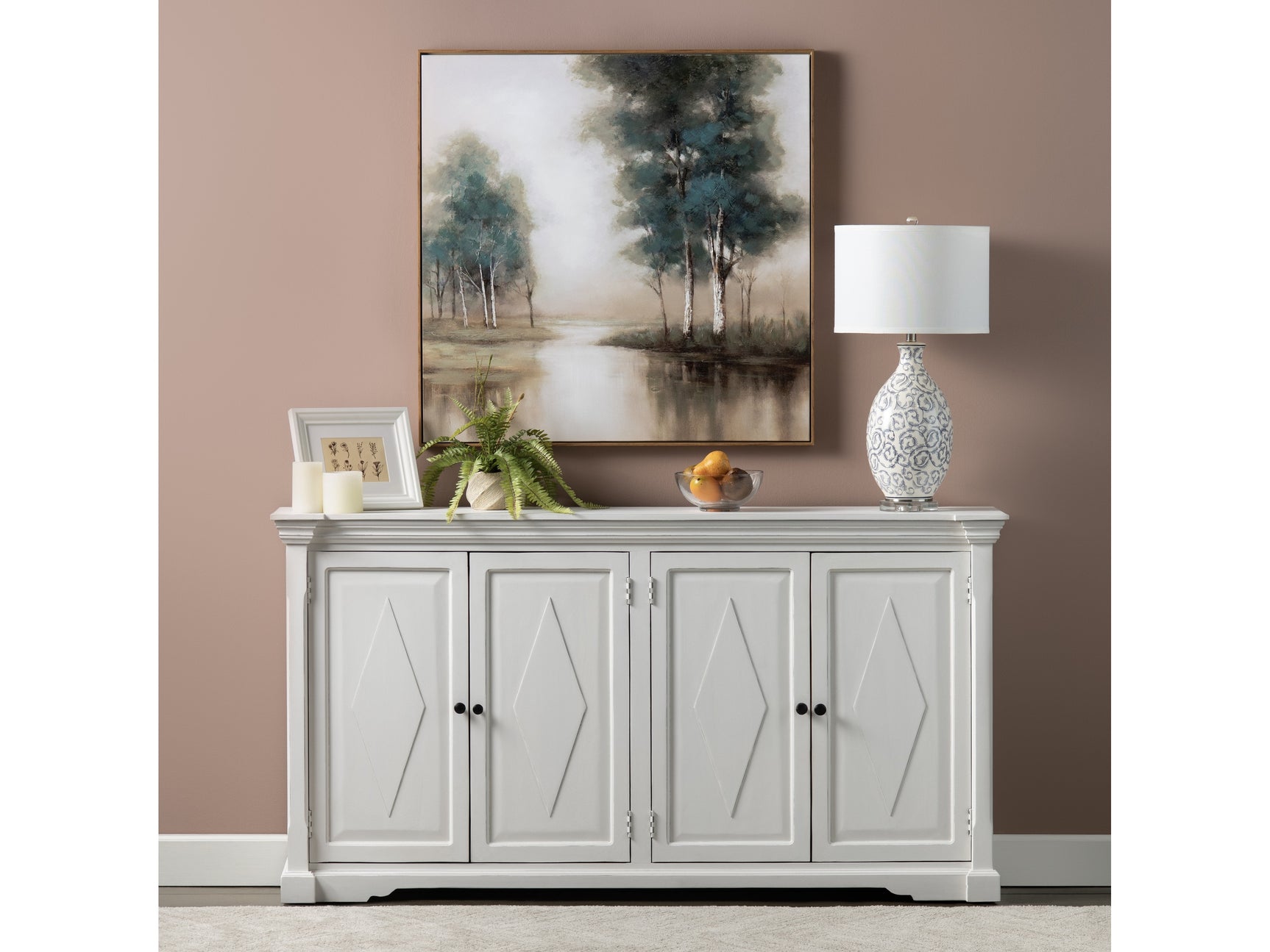 Turquoise Creek Blue/Brown Canvas