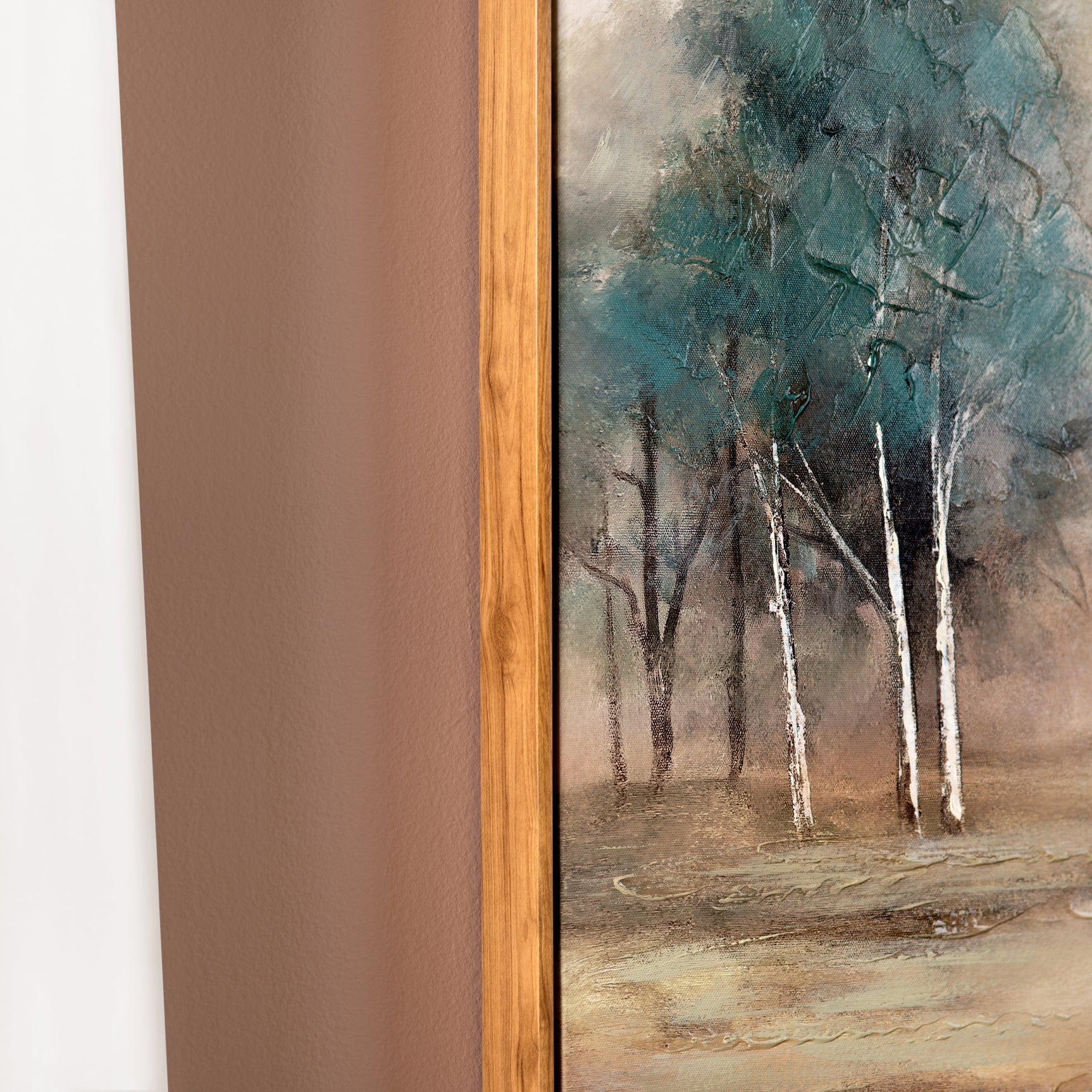 Turquoise Creek Blue/Brown Canvas