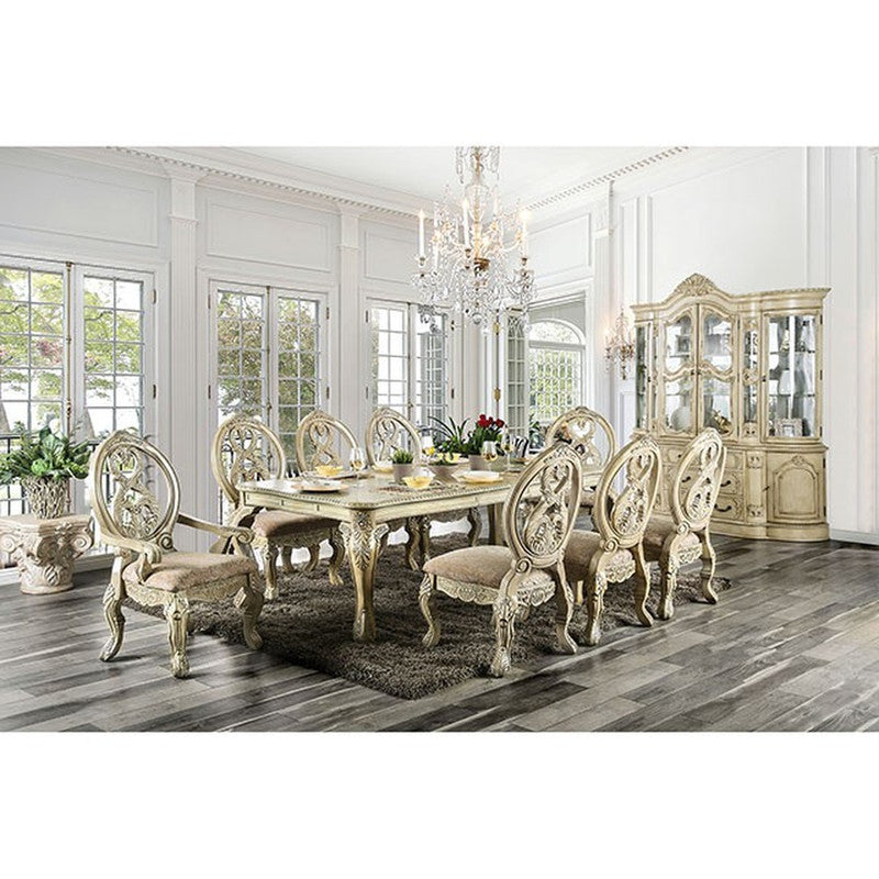 Tuscany Antique White/Beige Side Chair (Set of 2) - Ornate Home