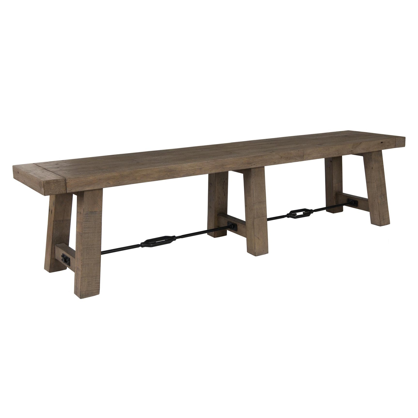 Tuscany Distressed Brown Dining Bench - Ornate Home