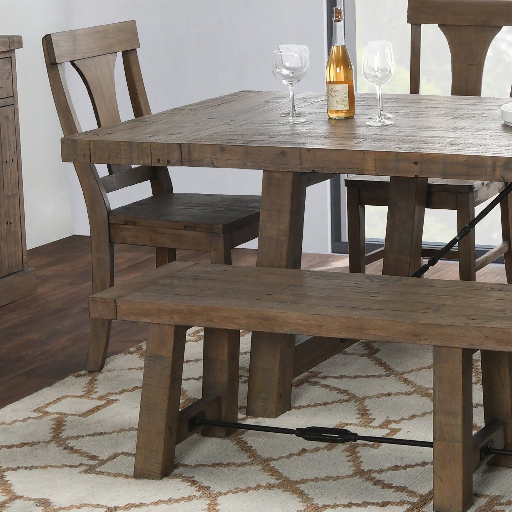 Tuscany Distressed Brown Extendable Dining Table - Ornate Home