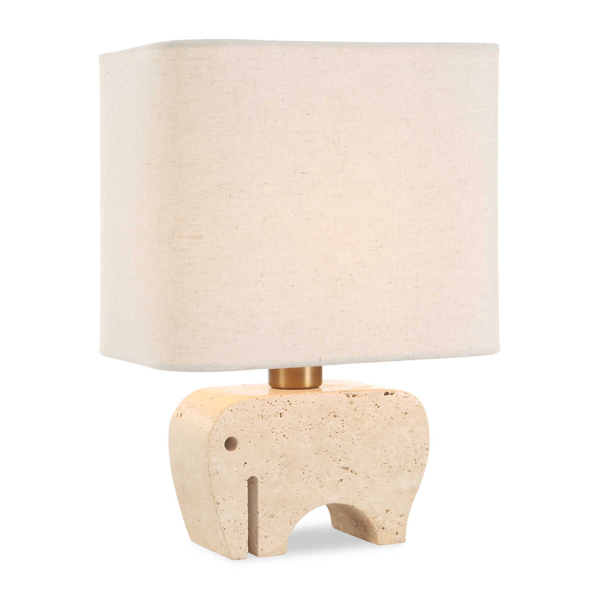 Tusk Brown Travertine Accent Lamp - Ornate Home