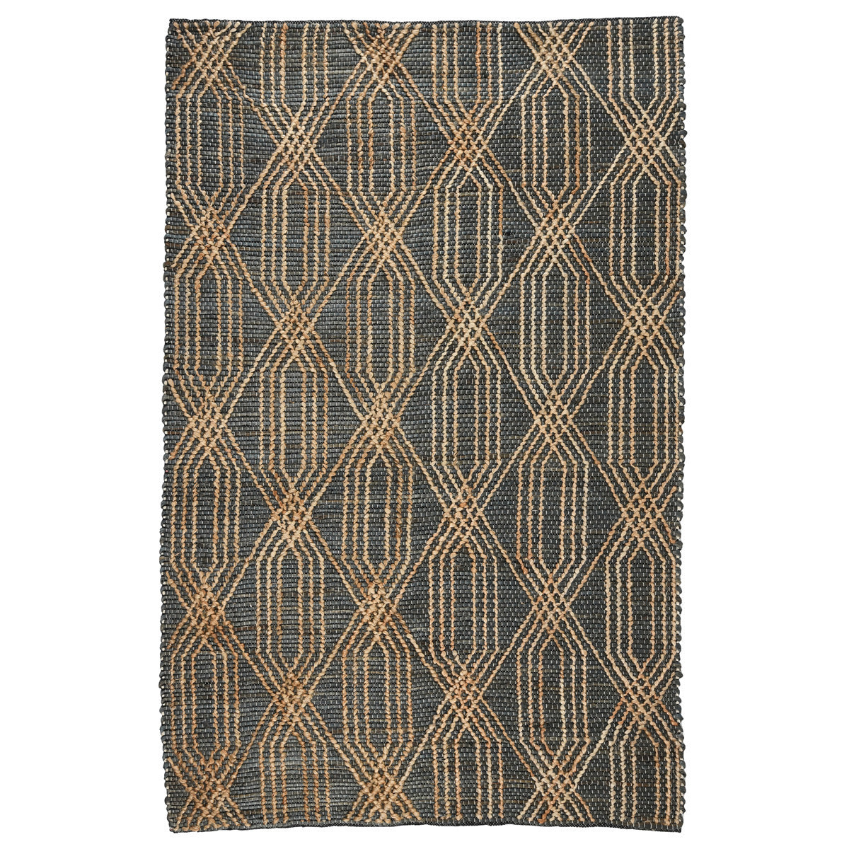 Tustin Blue Charcoal/Natural Rug - Ornate Home