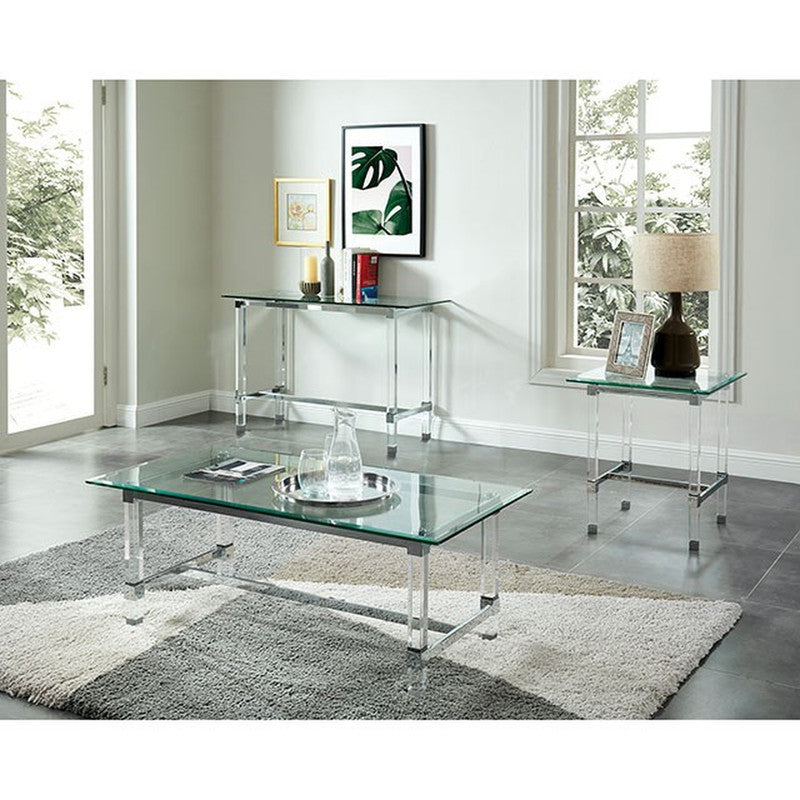 Tuva Chrome End Table - Ornate Home