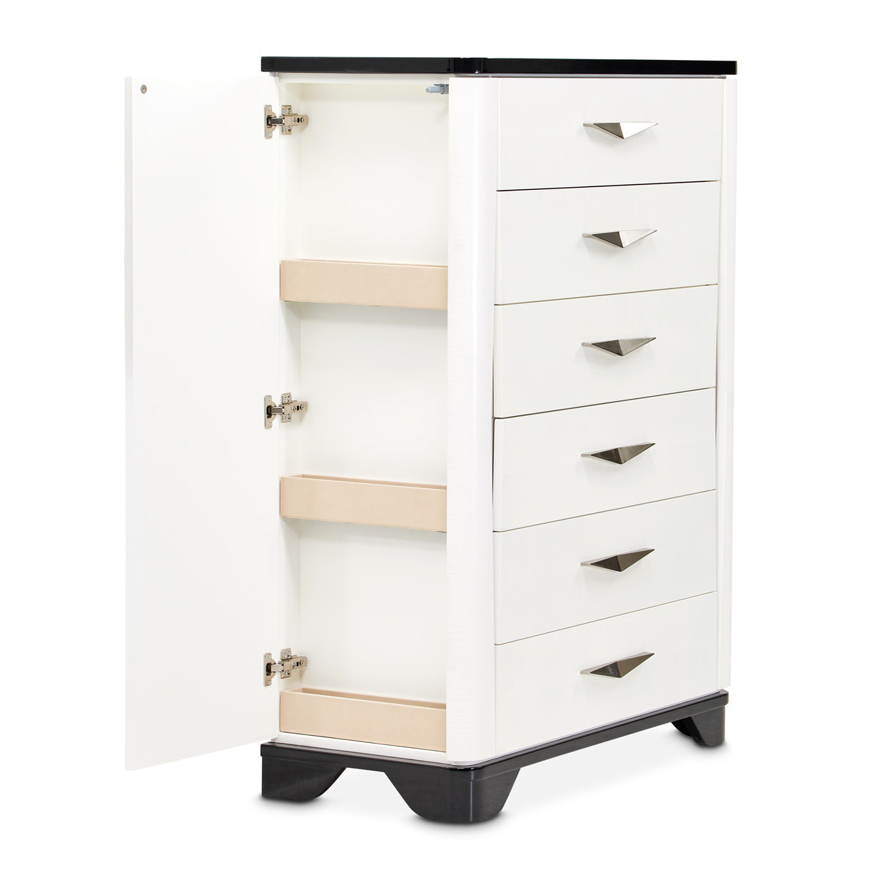 Tuxedo Black 6-Drawer Chest - Ornate Home