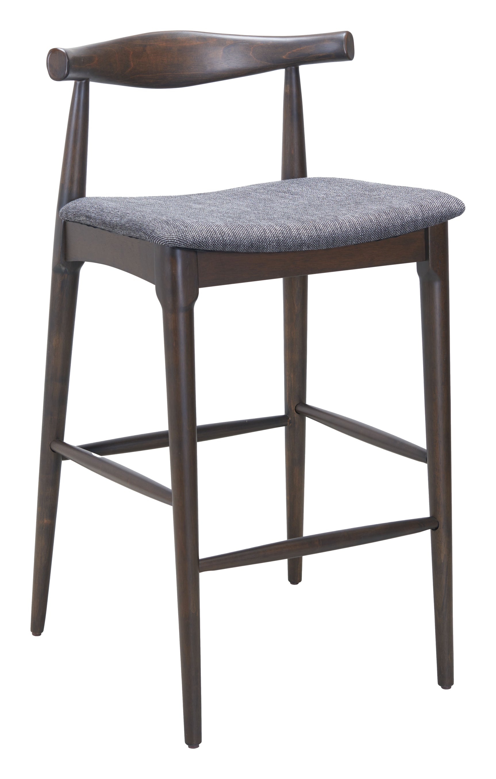 Tuzka Gray & Espresso Barstool (Set of 2) - Ornate Home