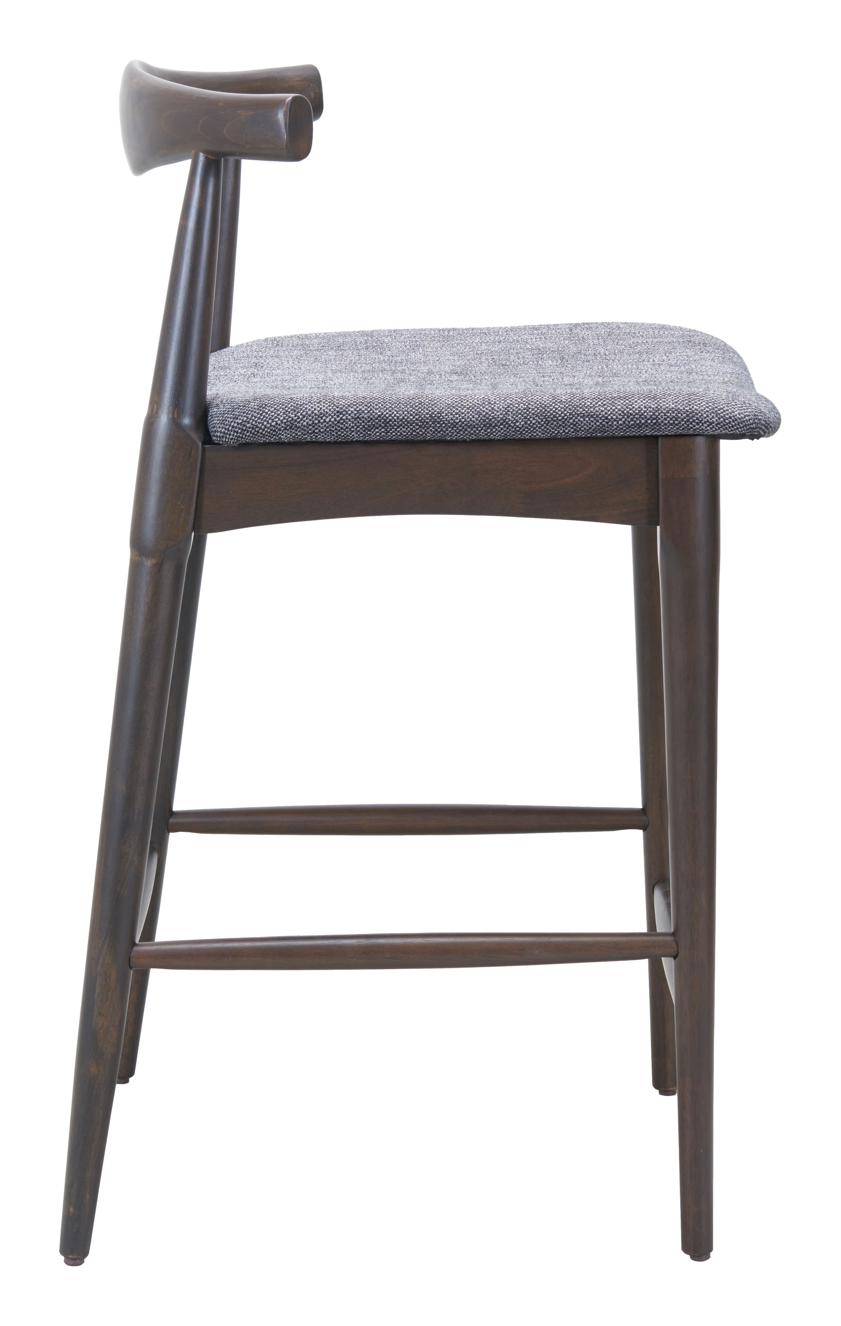Tuzka Gray & Espresso Counter Stool (Set of 2) - Ornate Home