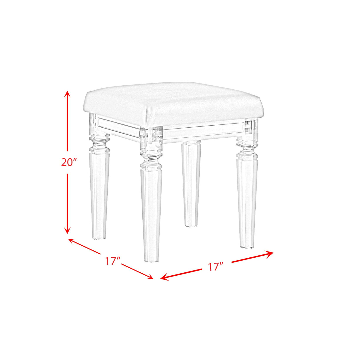 Twenty Nine White Vanity Set - Ornate Home
