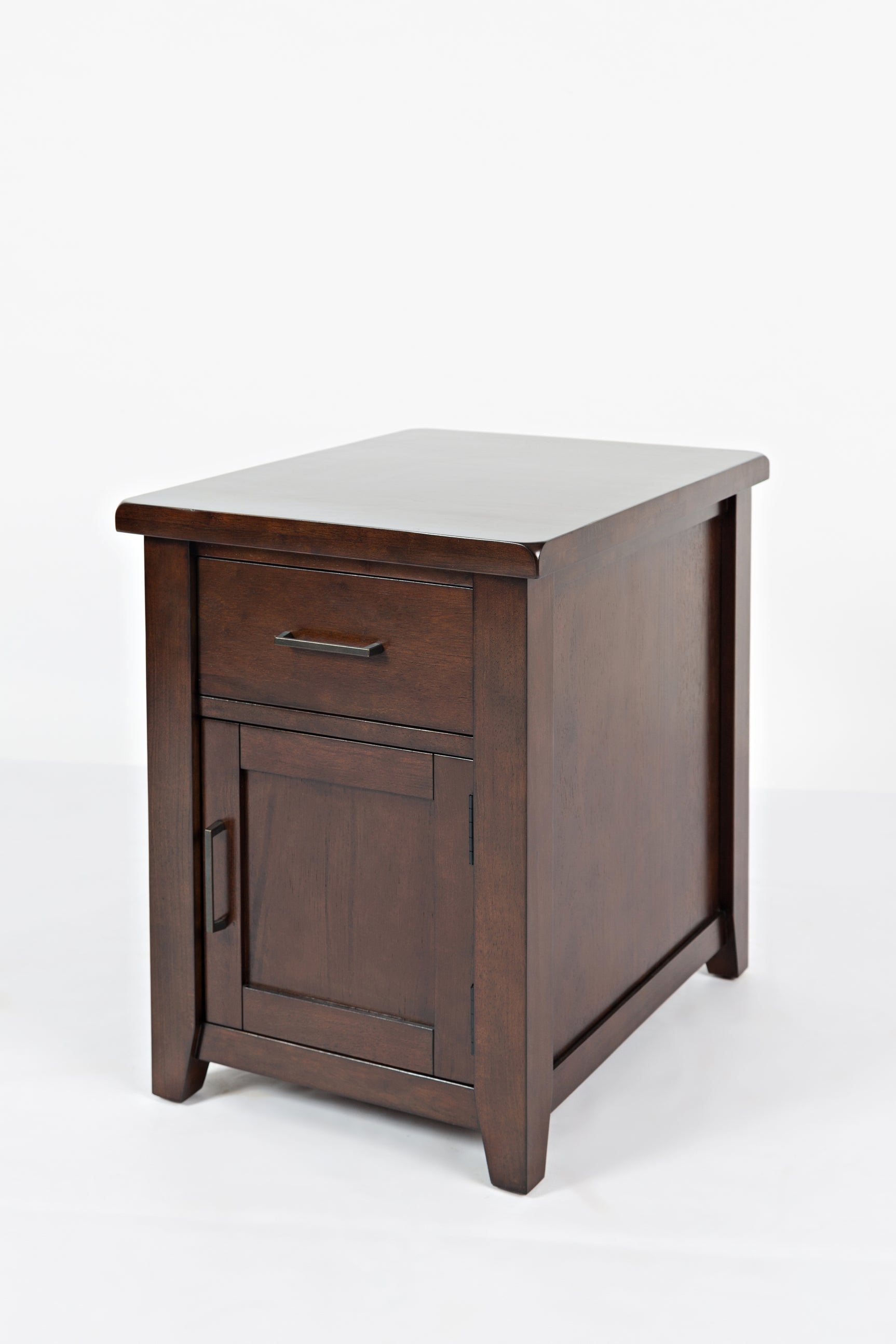 Twin Cities Dark Brown Chairside Table - Ornate Home