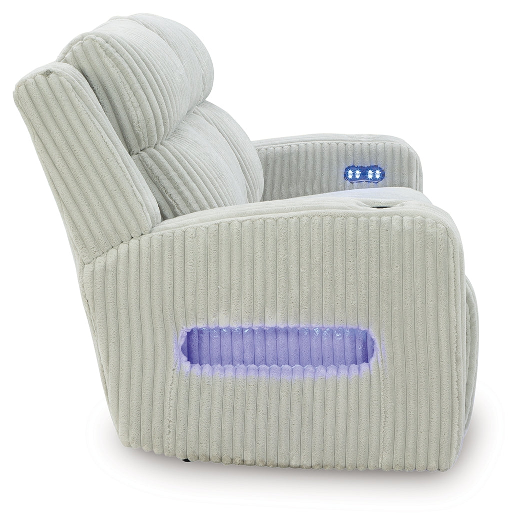 TwinBrooke Alloy-Dual Power Reclining Sofa - Ornate Home