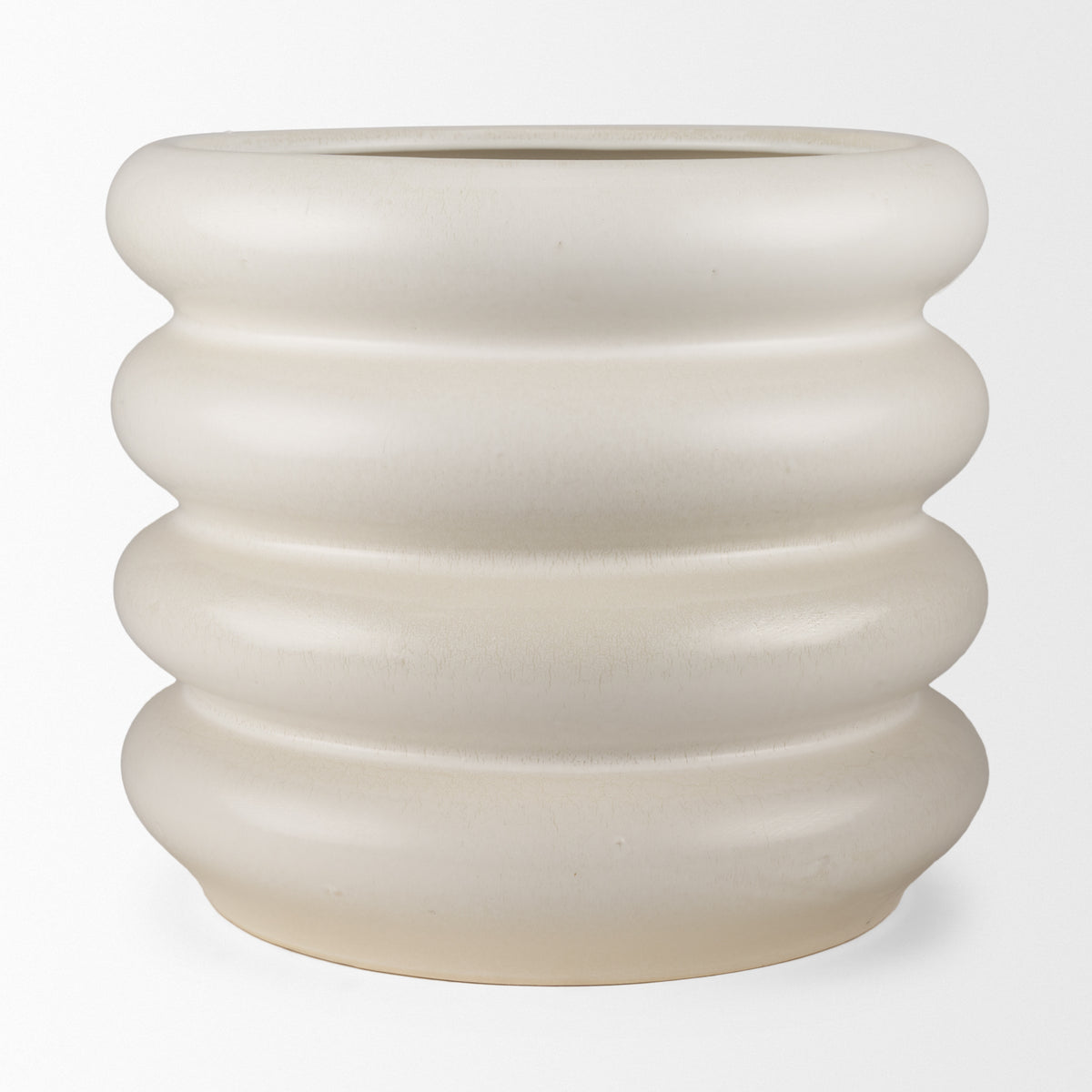 Twyla Cream Tall Glazed Floor Ceramic Vase