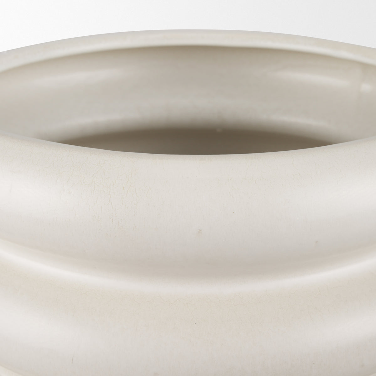 Twyla Cream Tall Glazed Floor Ceramic Vase