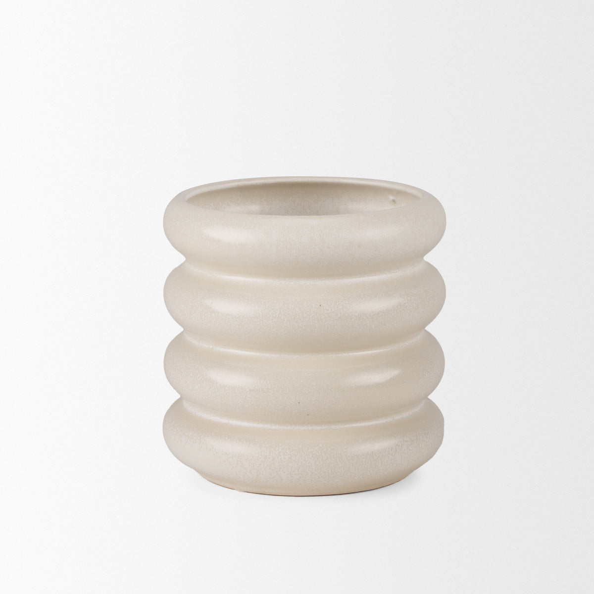 Twyla Cream Tall Glazed Ring Pot - Ornate Home