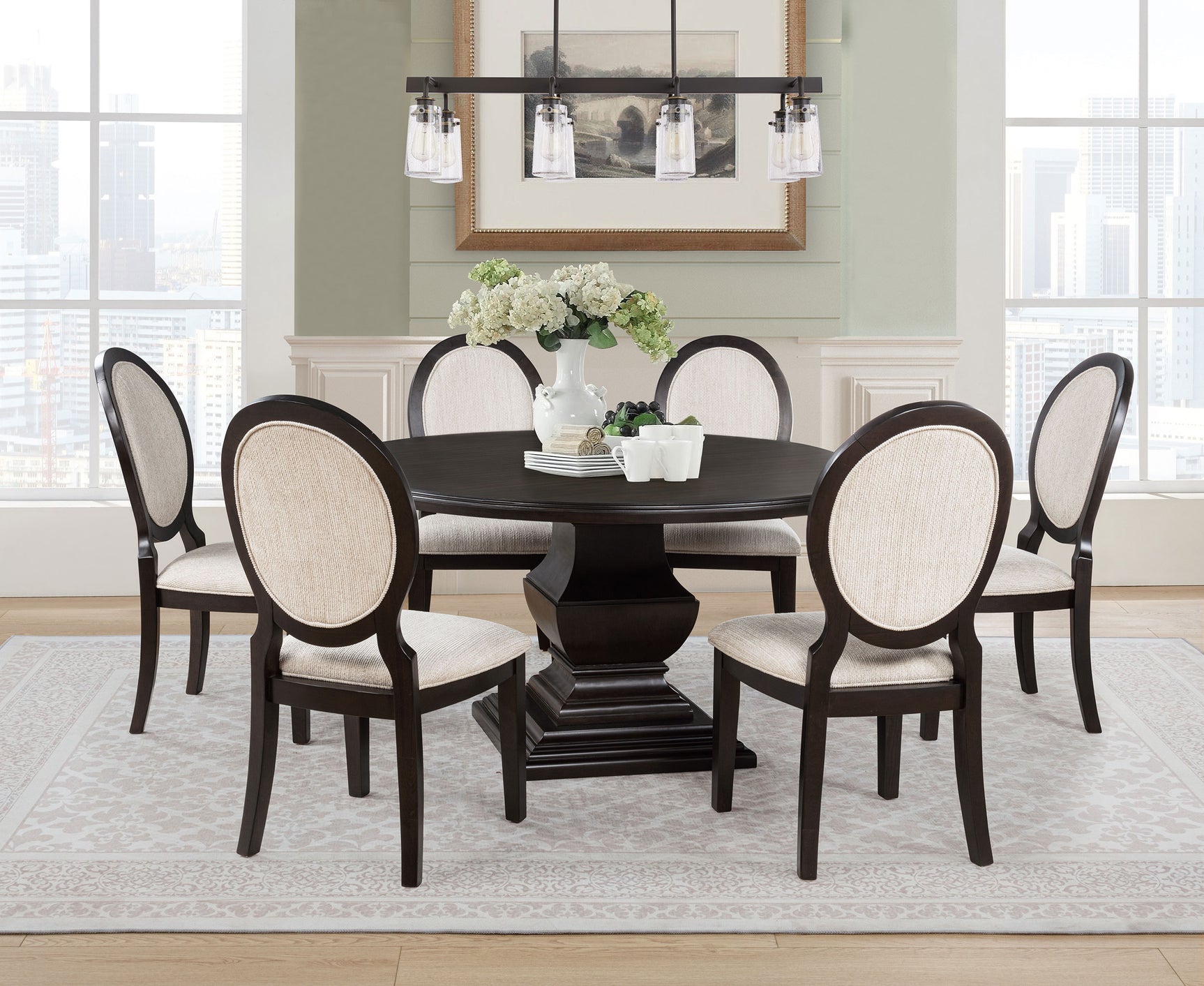 Twyla Dark Cocoa 60-inch Round Wood Dining Room Table - Ornate Home