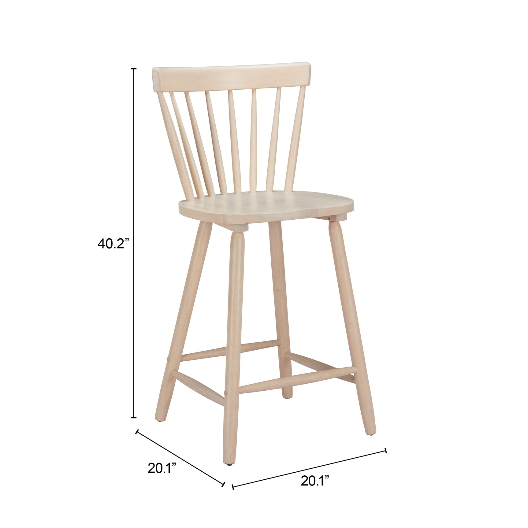 Tyce Natural Counter Stool (Set of 2) - Ornate Home