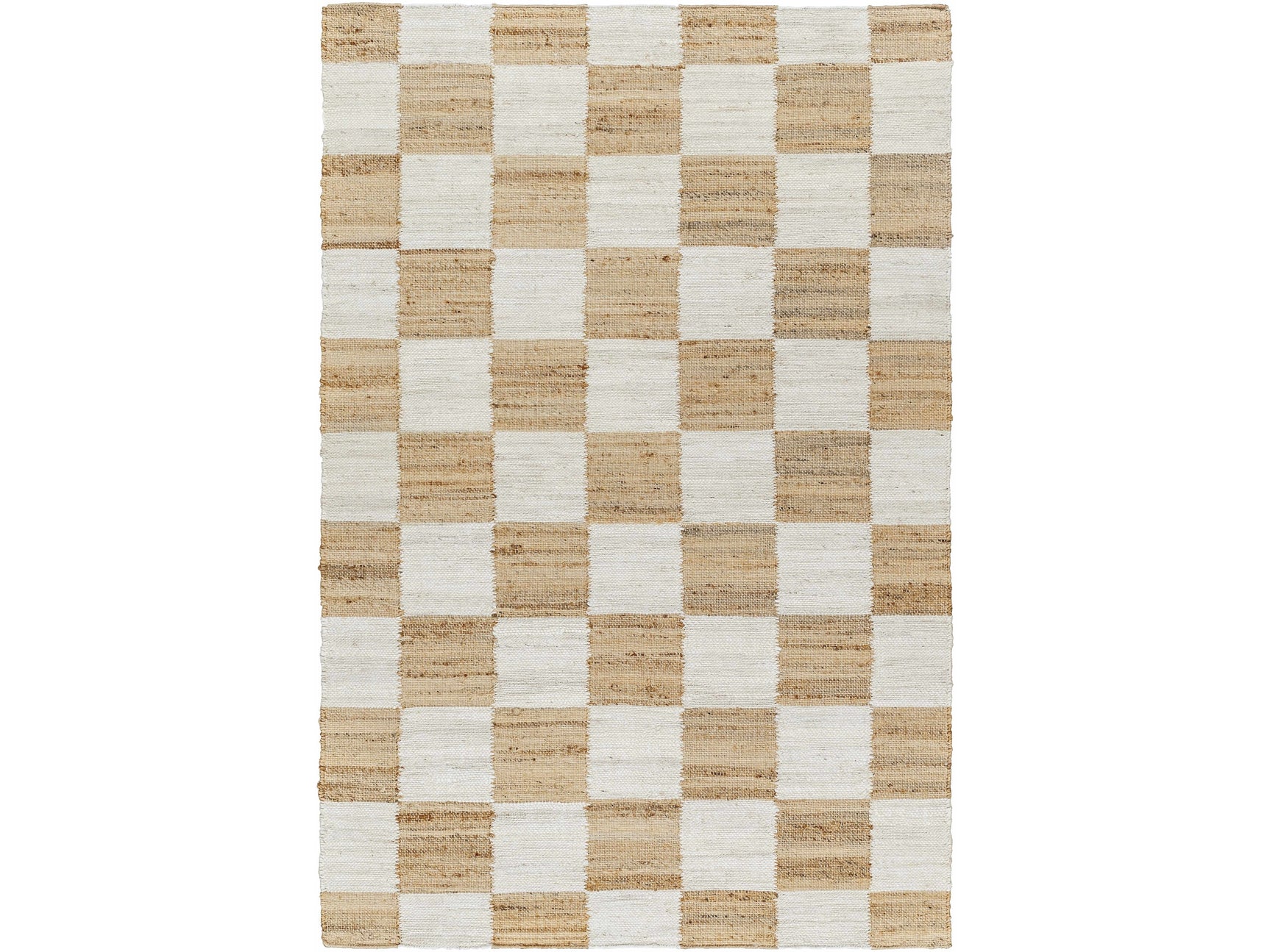 Tyhir Checkered Jute Rug - Ornate Home