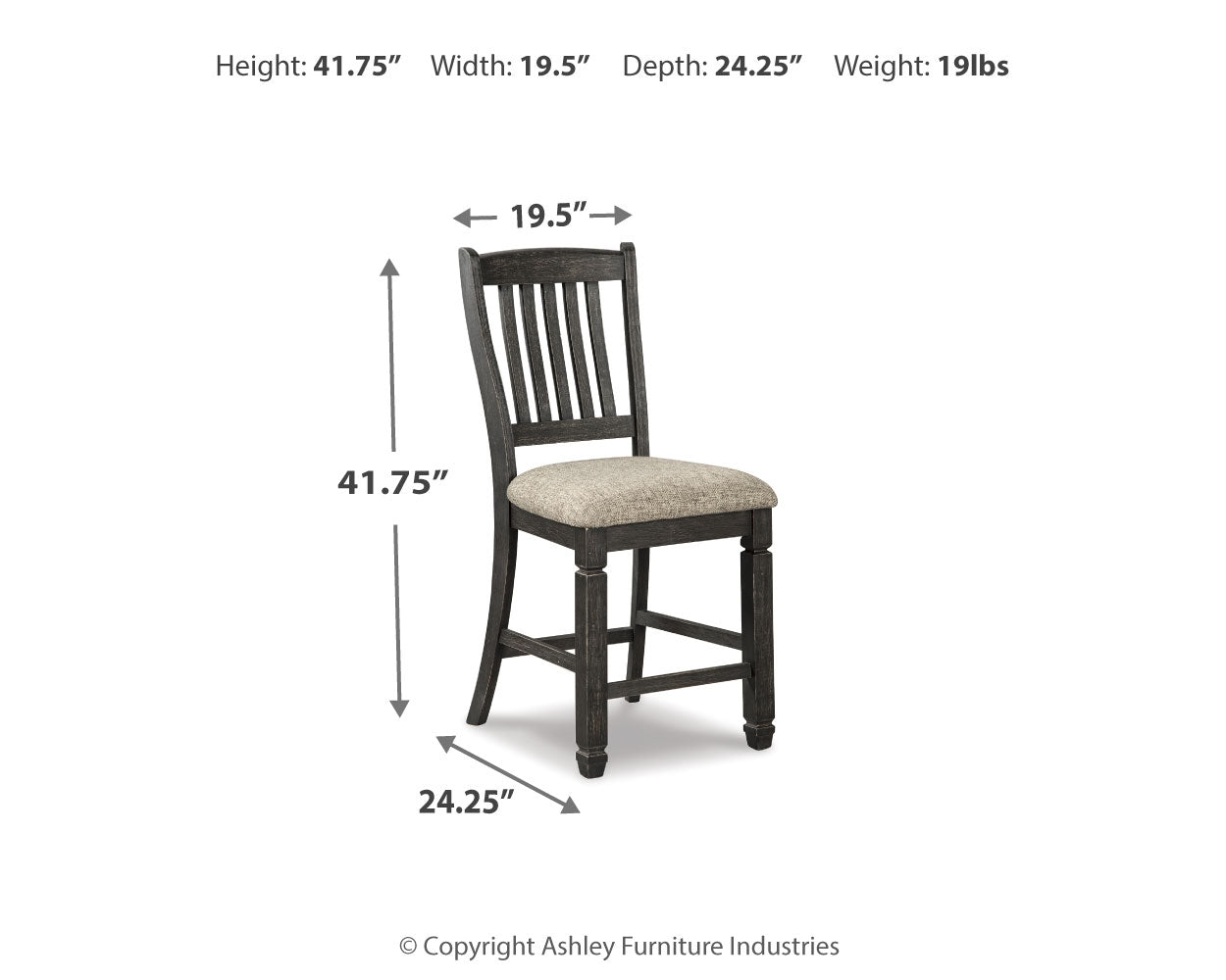 Tyler Creek Black/Gray Counter Height Dining Table and 2 Barstools (Online Special Price) - Ornate Home
