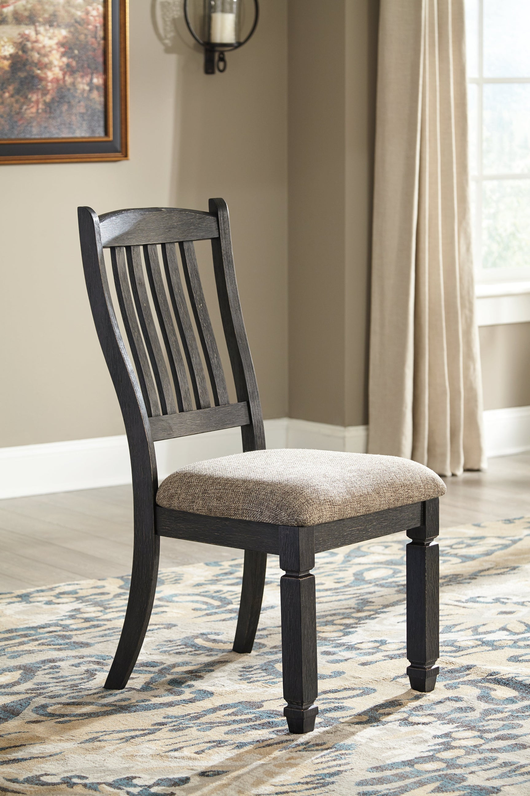 Tyler Creek Black/Gray Dining Table with 6 Chairs with Server - Ornate Home