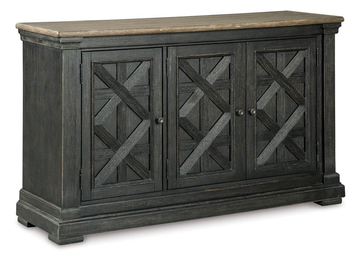 Tyler Creek Black/Gray Dining Table with 6 Chairs with Server (Online Special Price) - Ornate Home