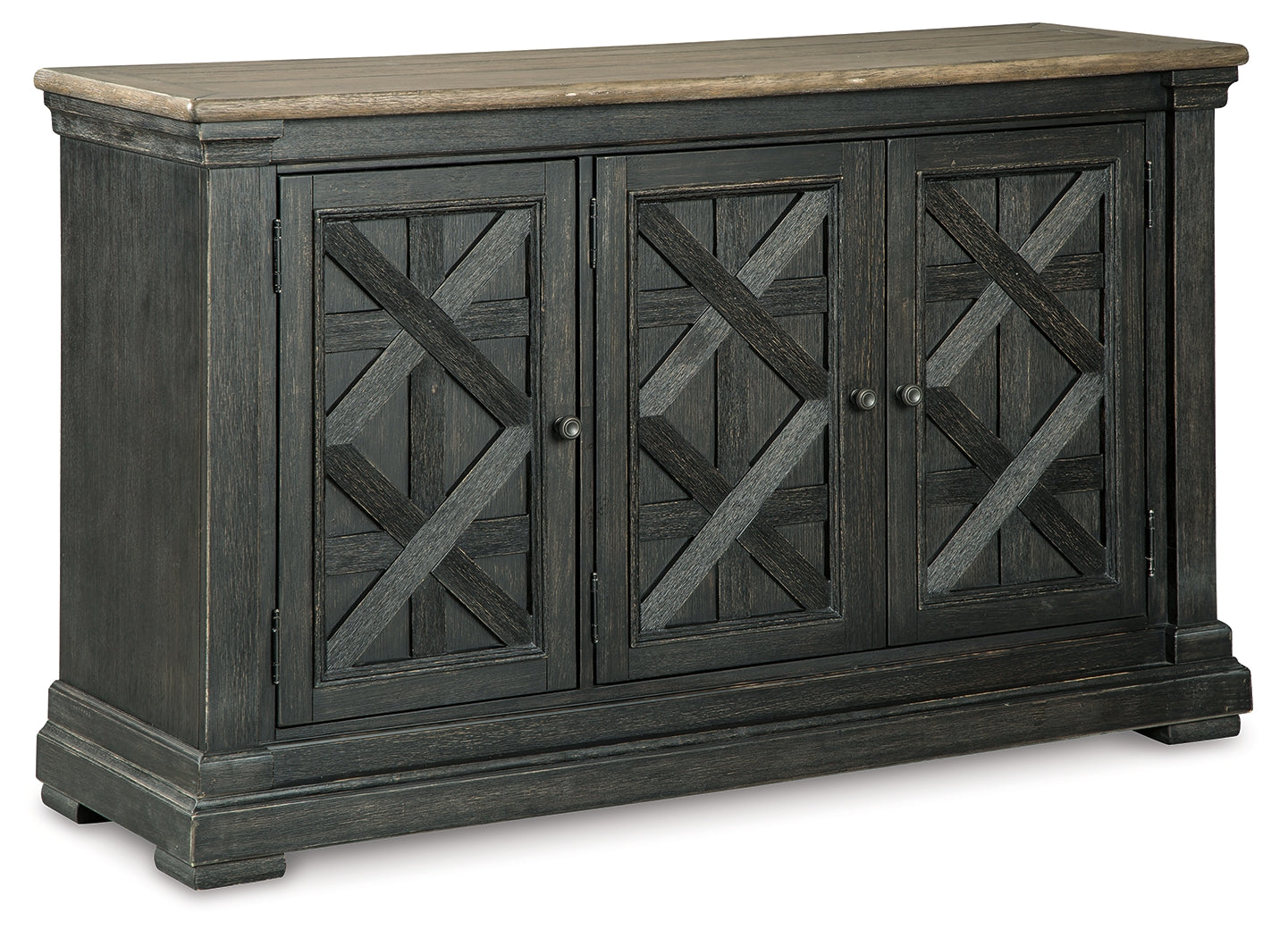 Tyler Creek Black/Grayish Brown Counter Height Dining Table and 4 Barstools with Server (Online Special Price) - Ornate Home