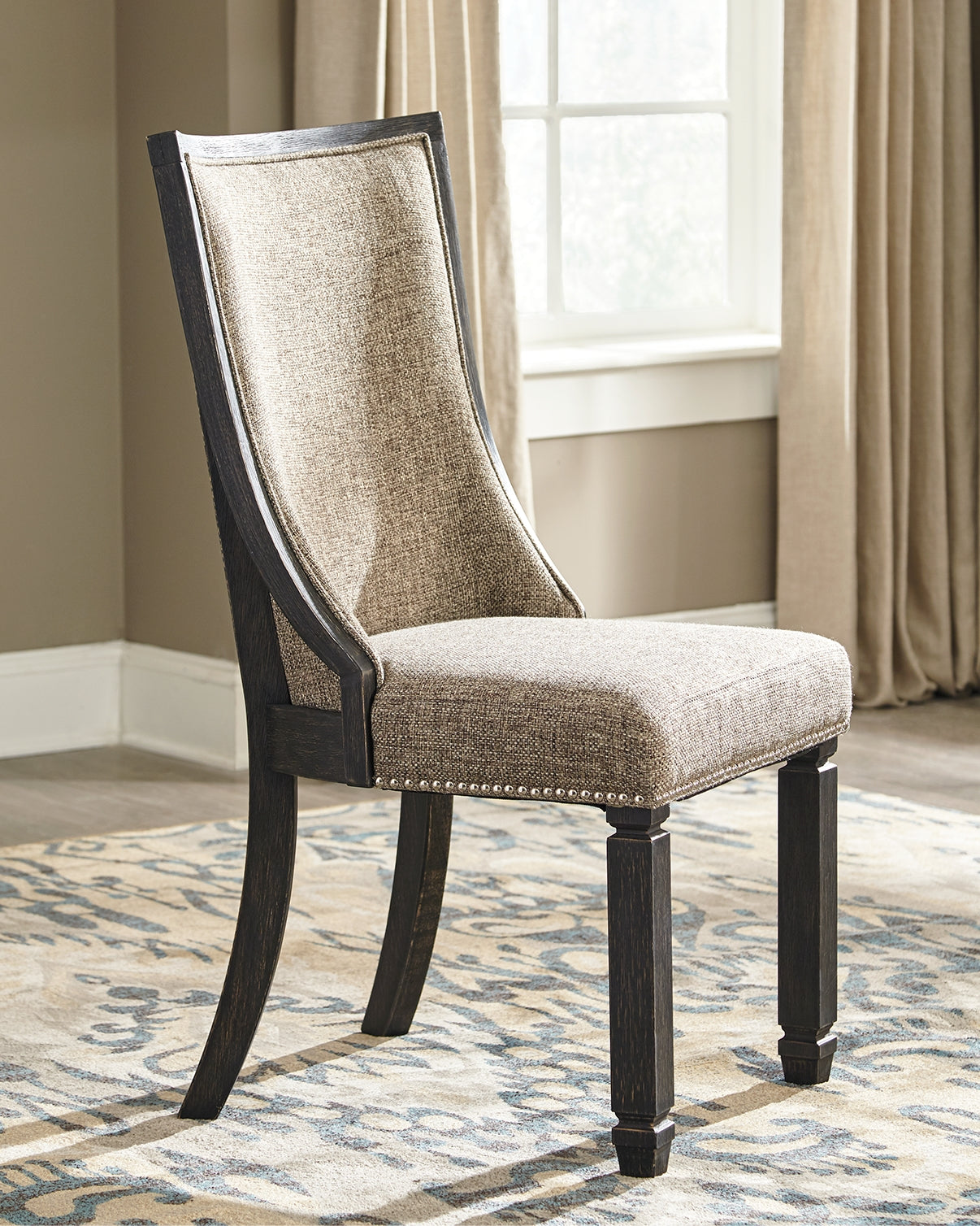 Tyler Creek Black/Grayish Brown Dining Table and 4 Chairs with Bench (Online Special Price) - Ornate Home