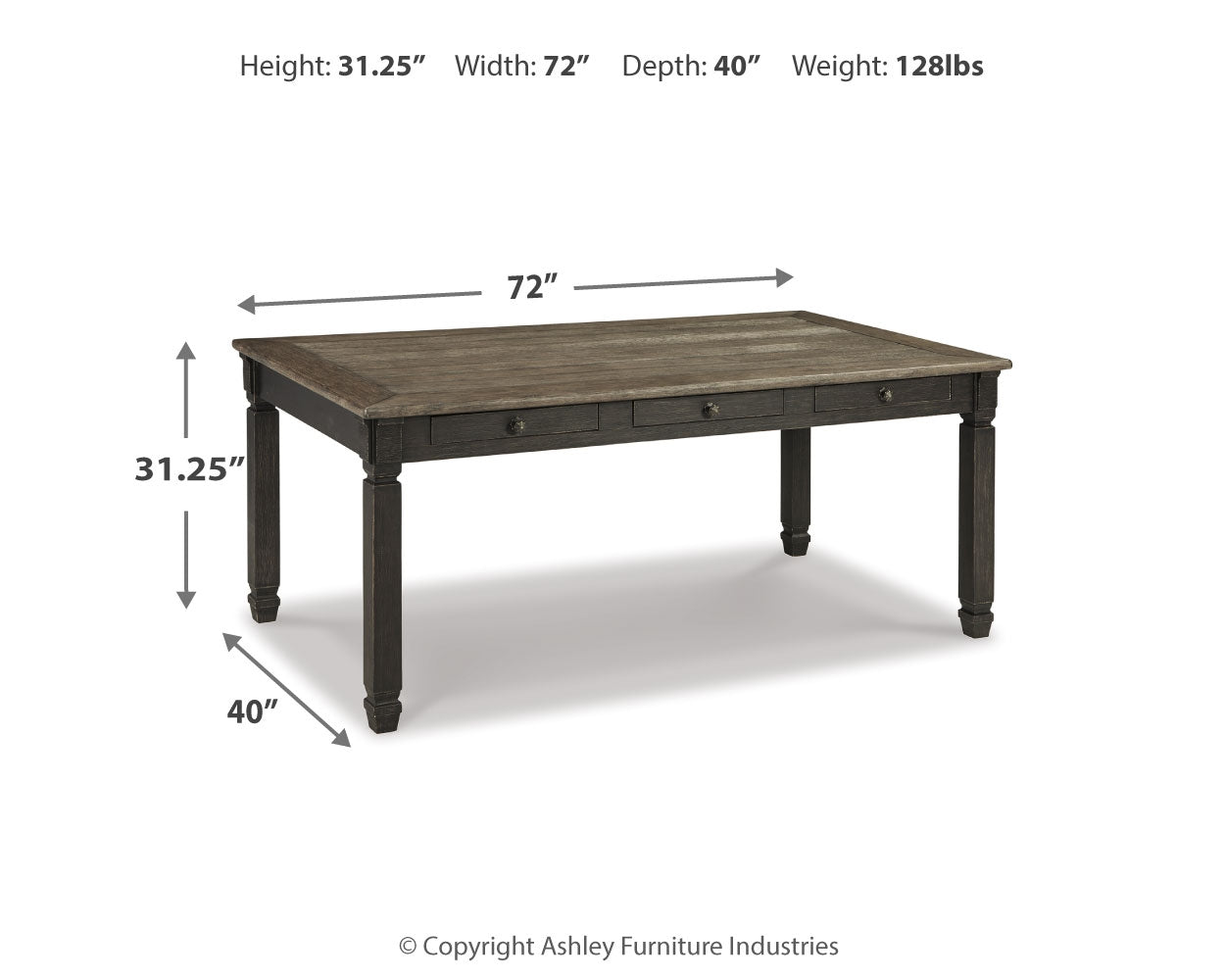 Tyler Creek Black/Grayish Brown Dining Table and 4 Chairs (Online Special Price) - Ornate Home