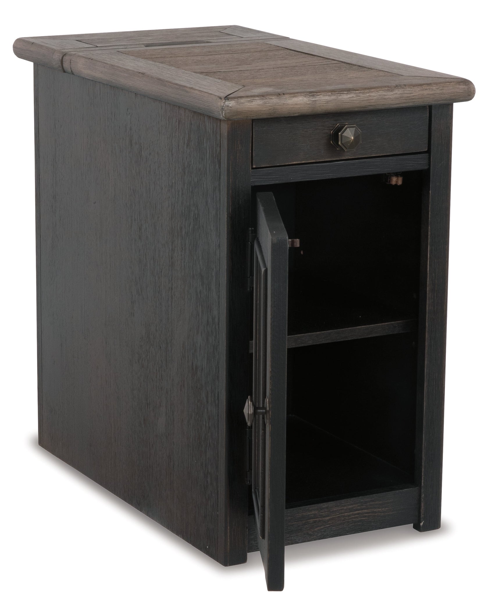 Tyler Creek Chairside End Table with USB Ports & Outlets (Online Special Price) - Ornate Home