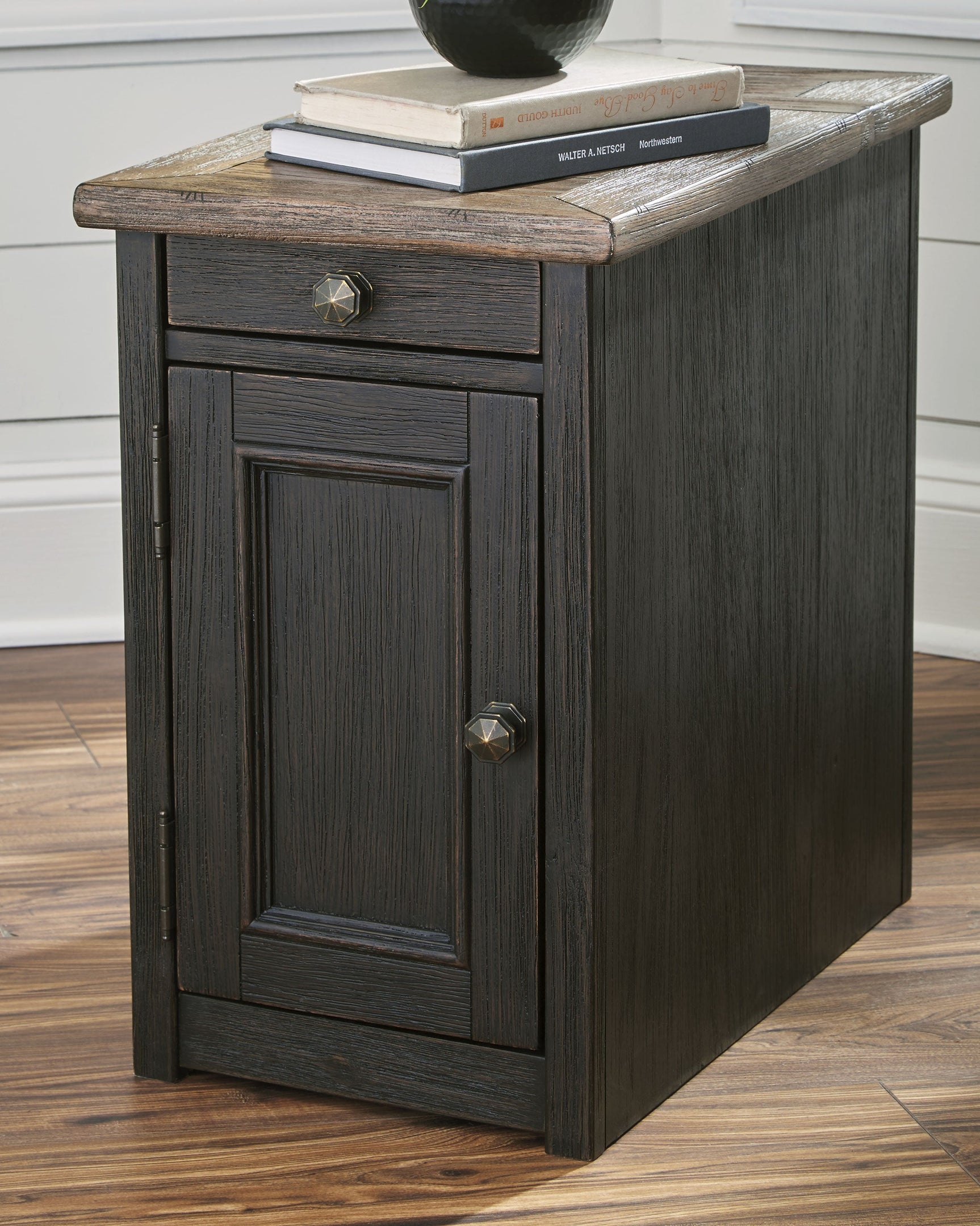 Tyler Creek Grayish Brown/Black Coffee Table and 2 Chairside End Tables (Online Special Price) - Ornate Home