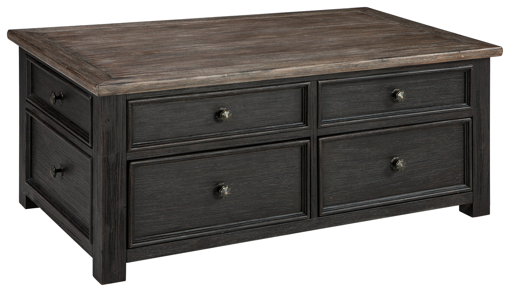 Tyler Creek Grayish Brown/Black Coffee Table and 2 End Tables (Online Special Price) - Ornate Home