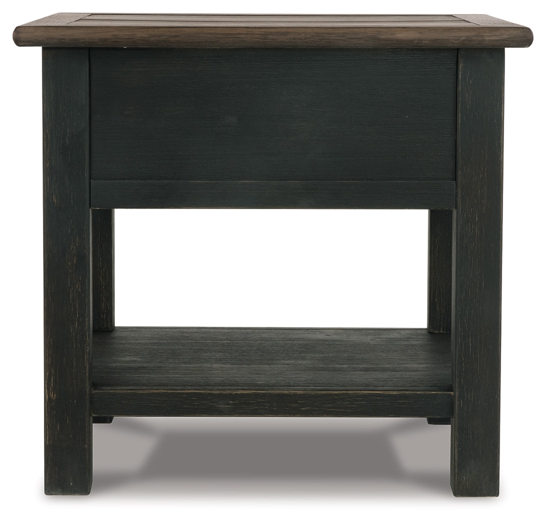 Tyler Creek Grayish Brown/Black Coffee Table and 2 End Tables with Console (Online Special Price) - Ornate Home