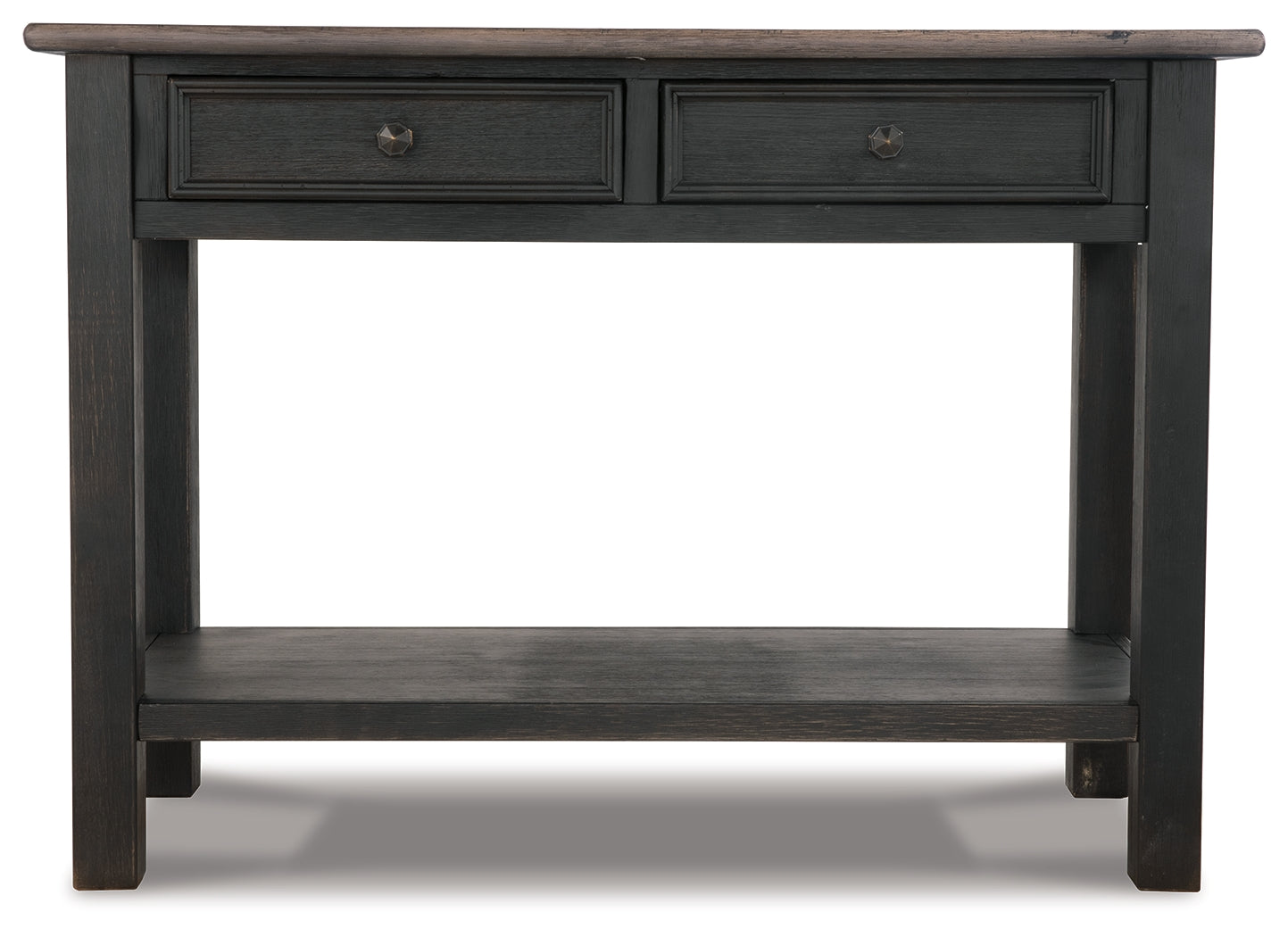 Tyler Creek Grayish Brown/Black Coffee Table and 2 End Tables with Console (Online Special Price) - Ornate Home