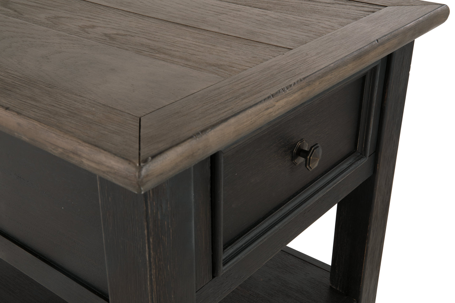Tyler Creek Grayish Brown/Black End Table (Online Special Price) - Ornate Home