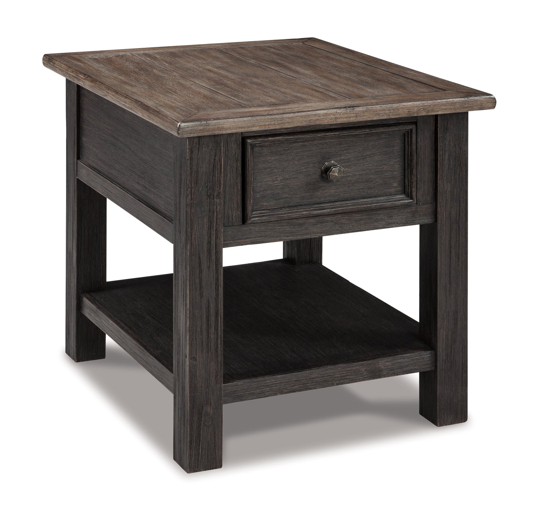 Tyler Creek Grayish Brown/Black End Table (Online Special Price) - Ornate Home