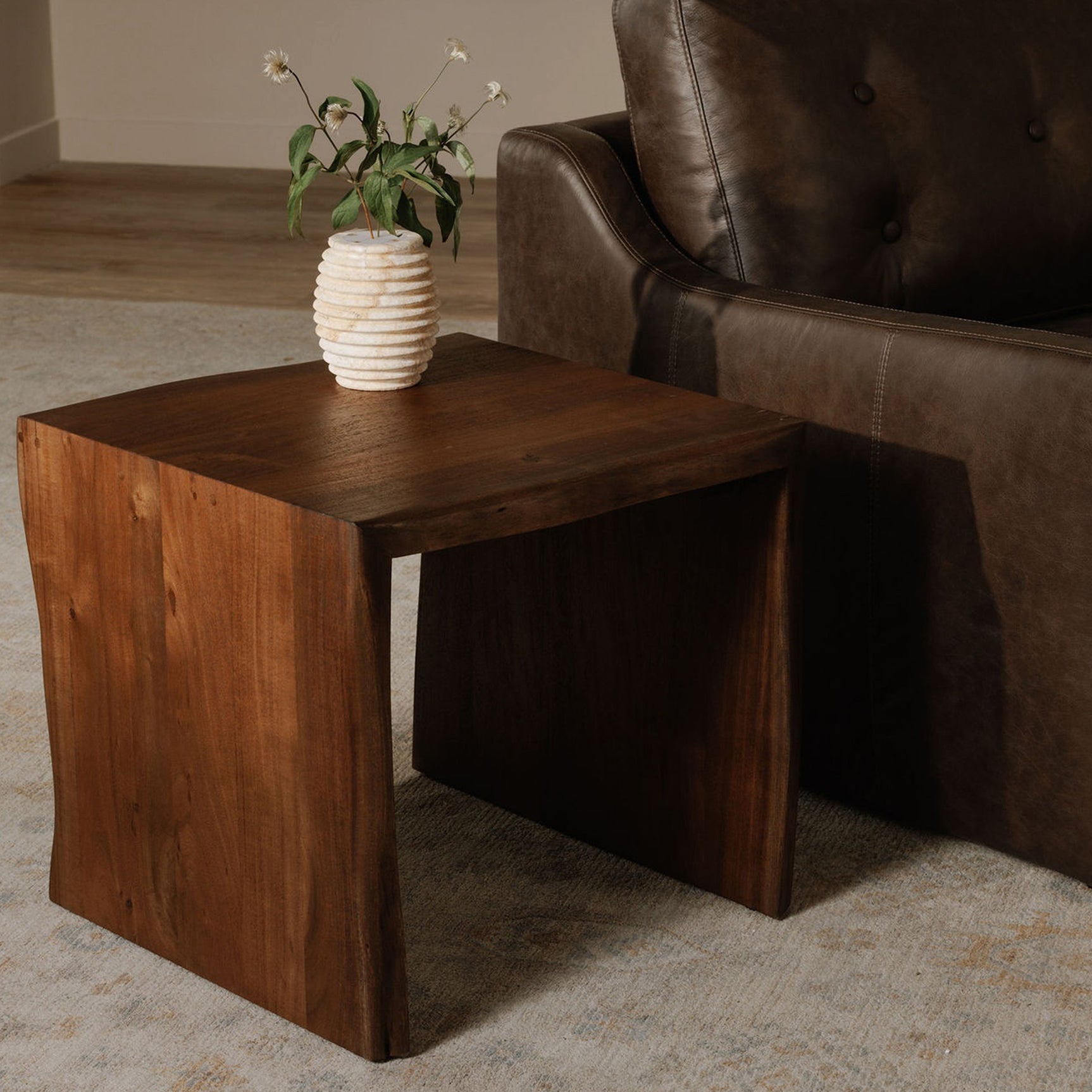 Tyrell Natural Stain Side Table - Ornate Home