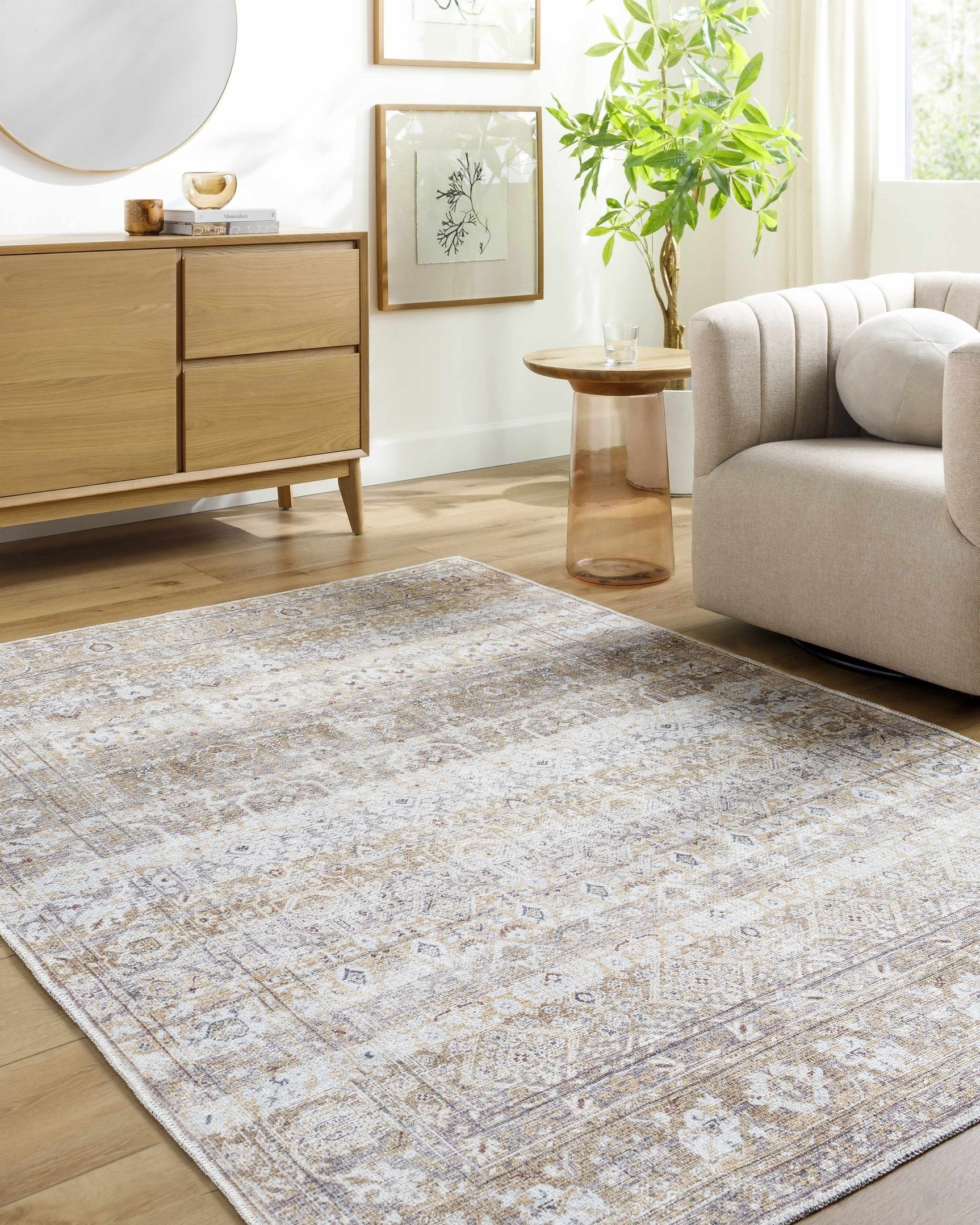 Tywin Vintage Flat Pile Washable Rug - Ornate Home