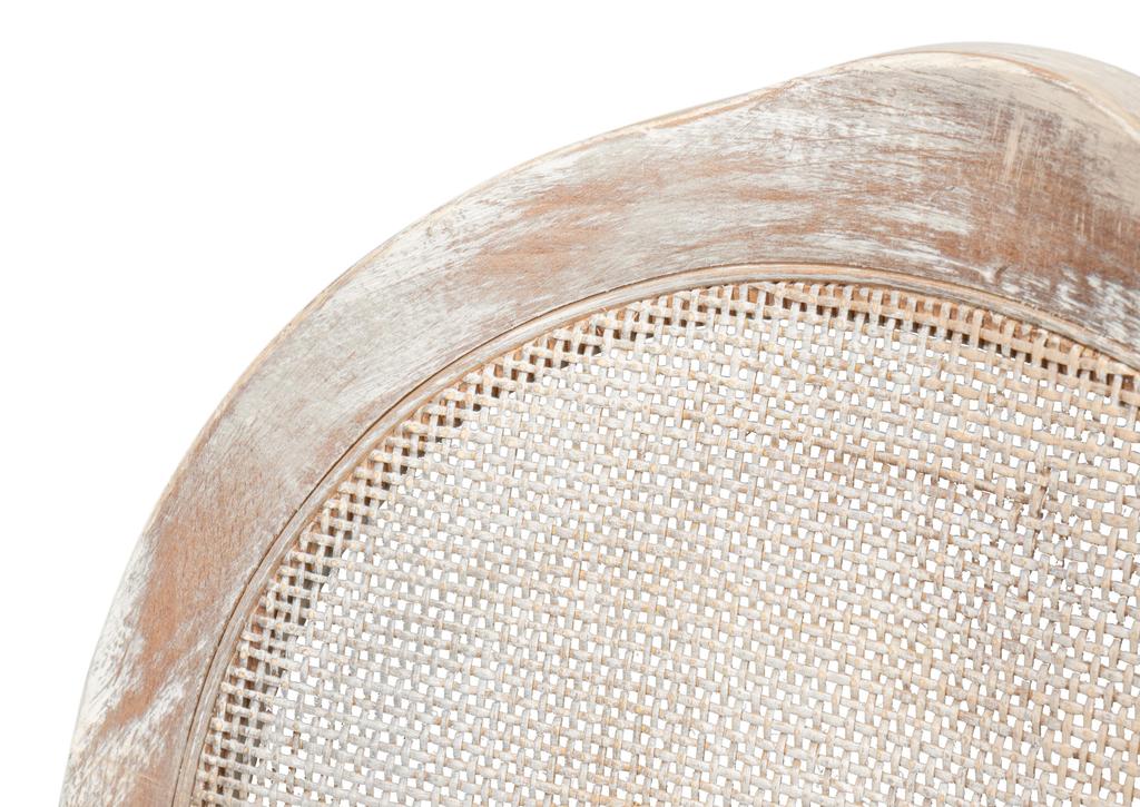 Colonial Grey Oval Cane Back Side Chair (Set of 2)